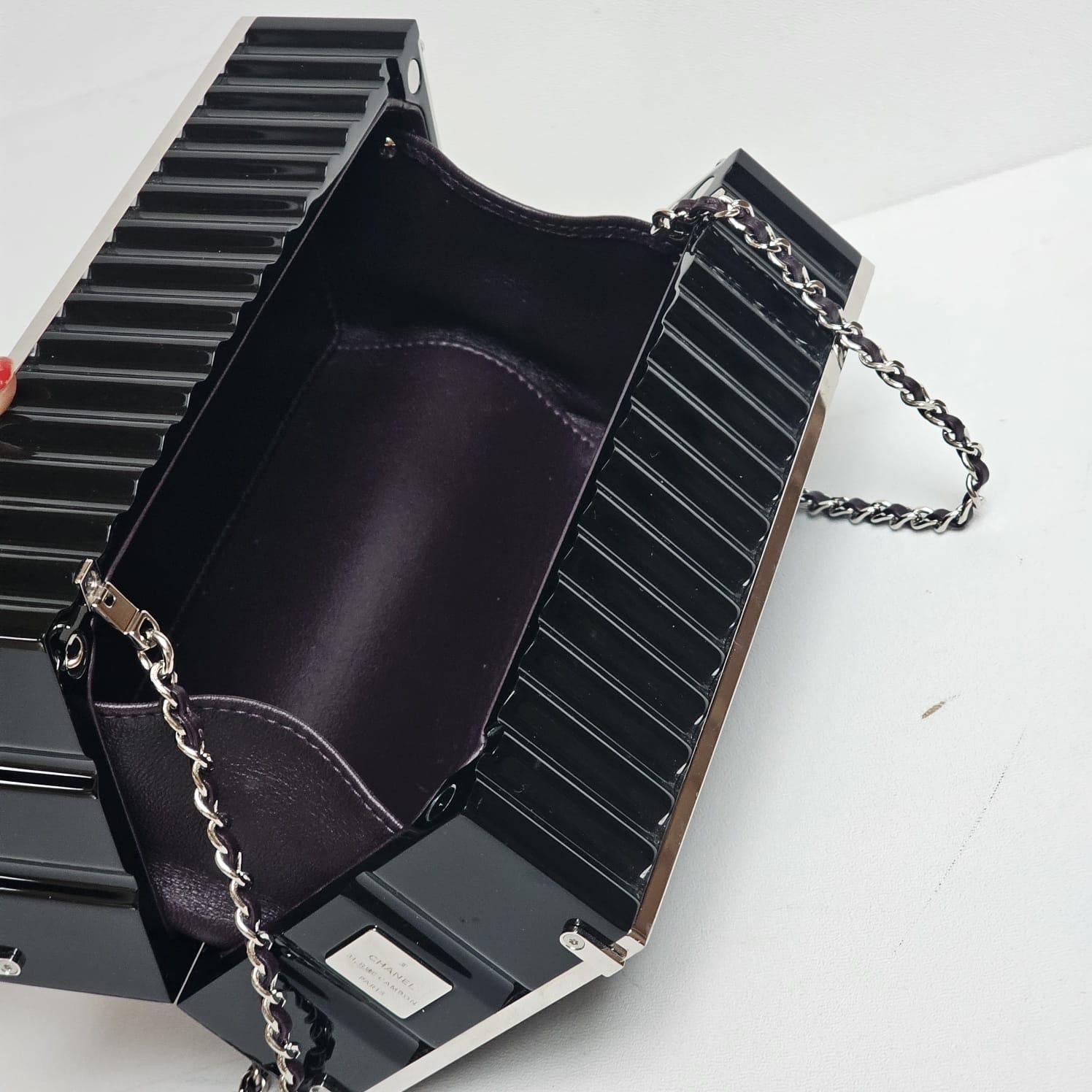 Women's or Men's Rare Chanel Minaudiere Black Shipping Container Bag