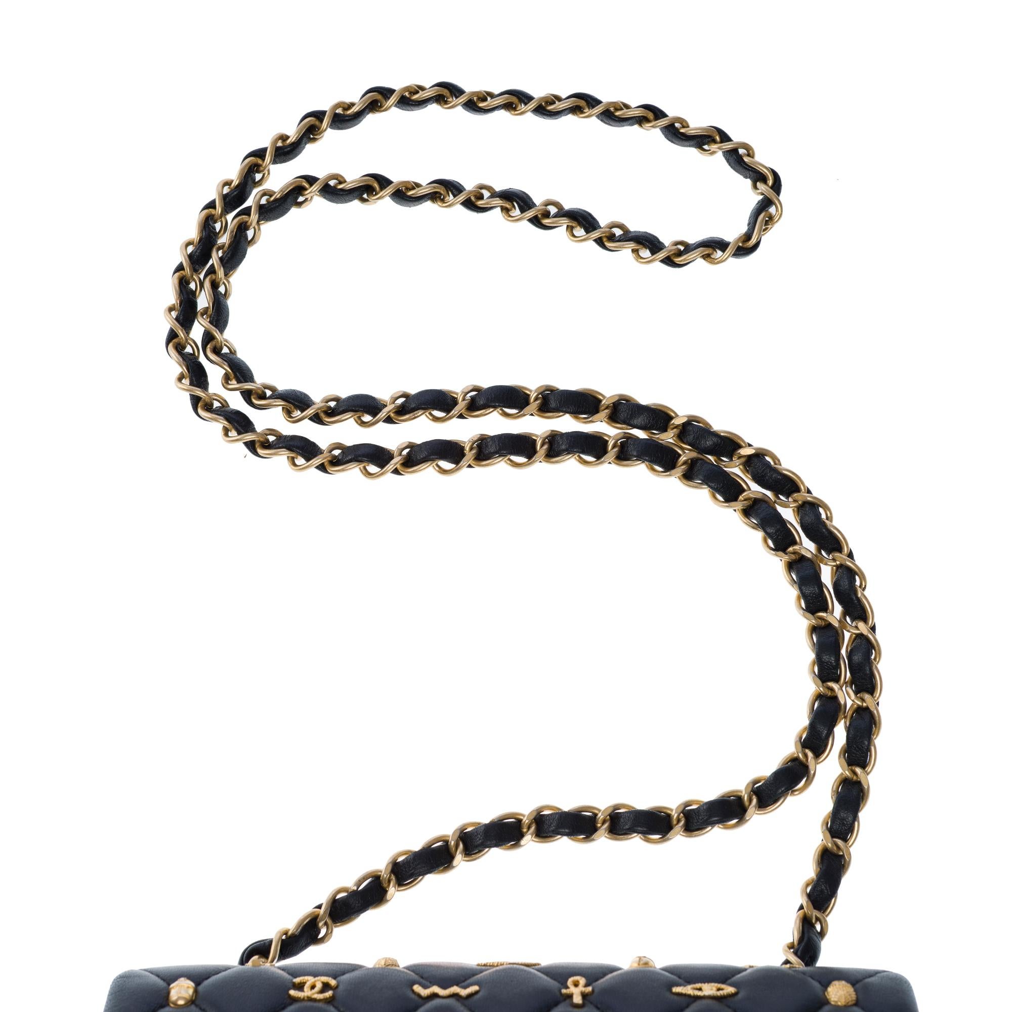Rare Chanel Mini Rectangular 2019 Egyptian Amulet Flap bag, GHW For Sale 4