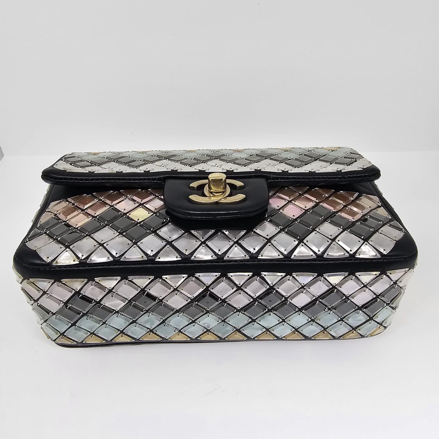 Rare Chanel Multicolor Mosaique Mini Rectangle Flap Bag 8
