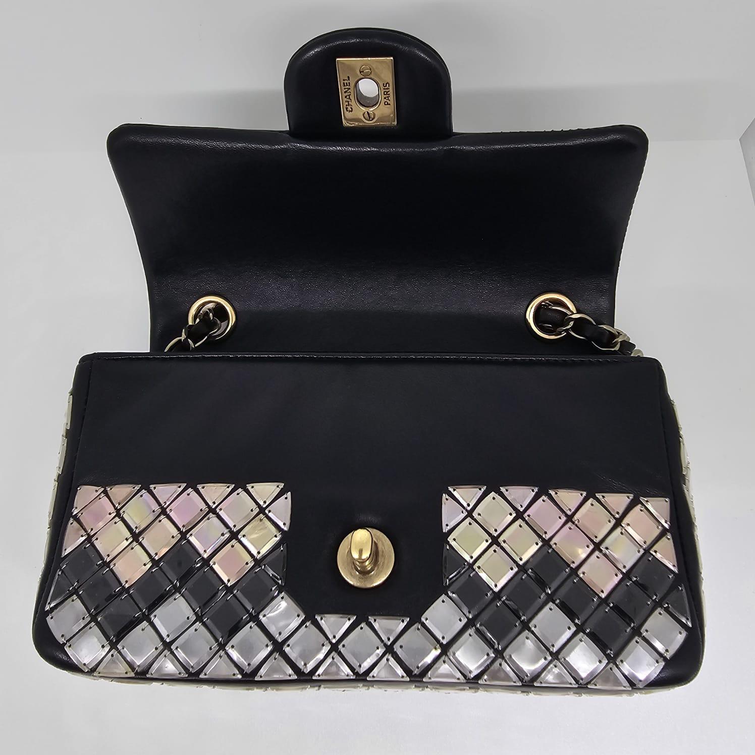 Rare Chanel Multicolor Mosaique Mini Rectangle Flap Bag 9