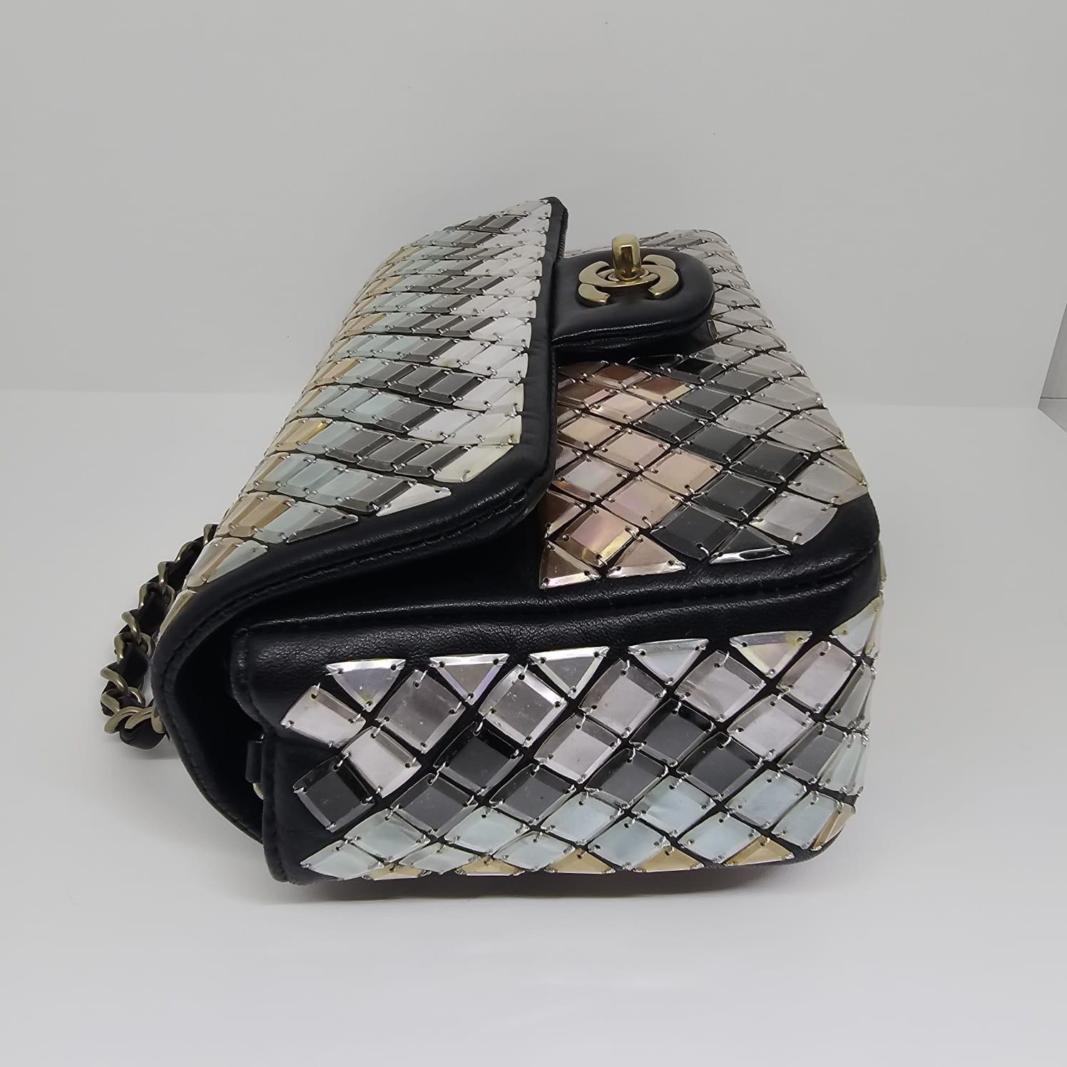 Rare Chanel Multicolor Mosaique Mini Rectangle Flap Bag 10