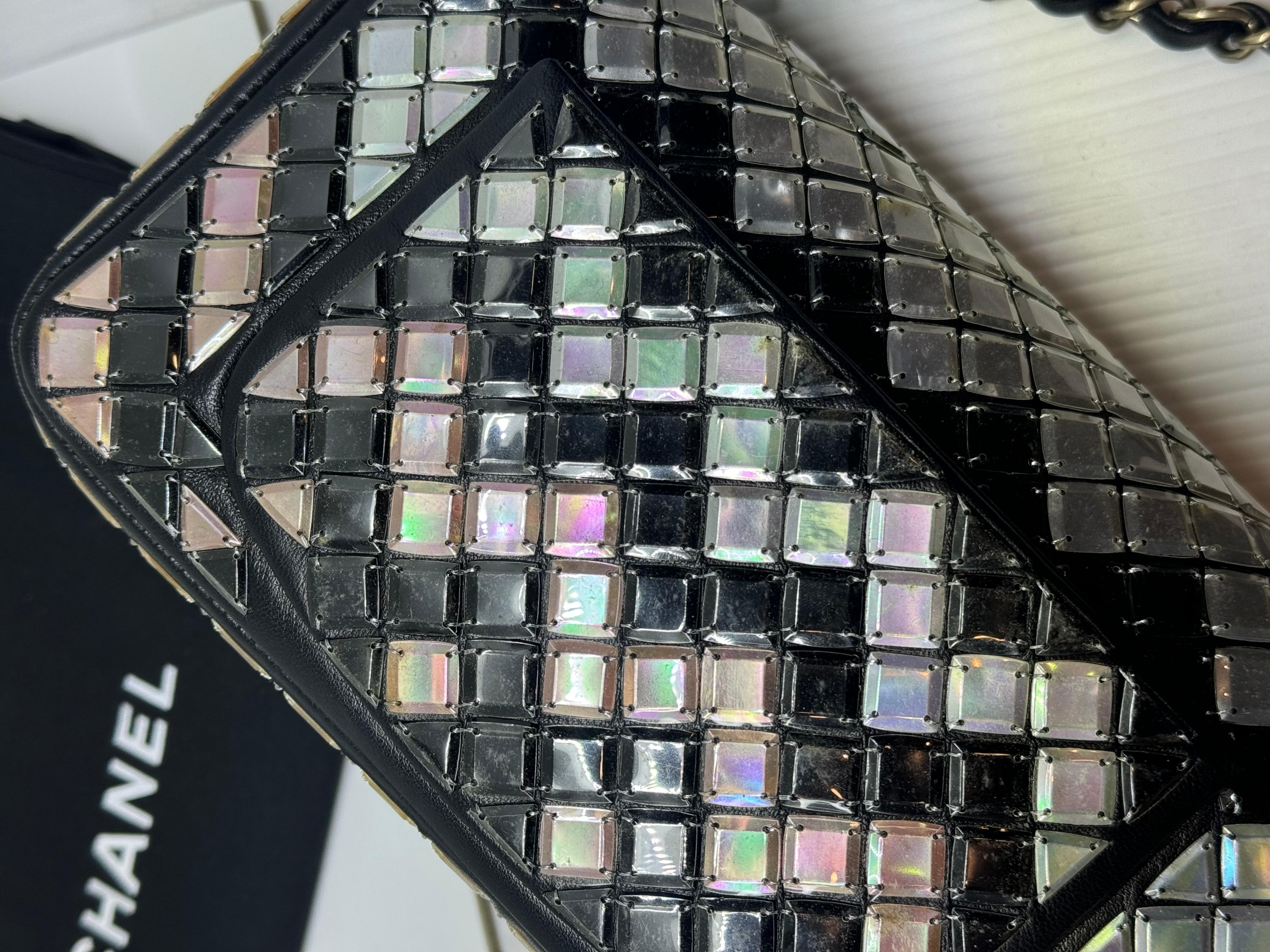 Rare Chanel Multicolor Mosaique Mini Rectangle Flap Bag 12
