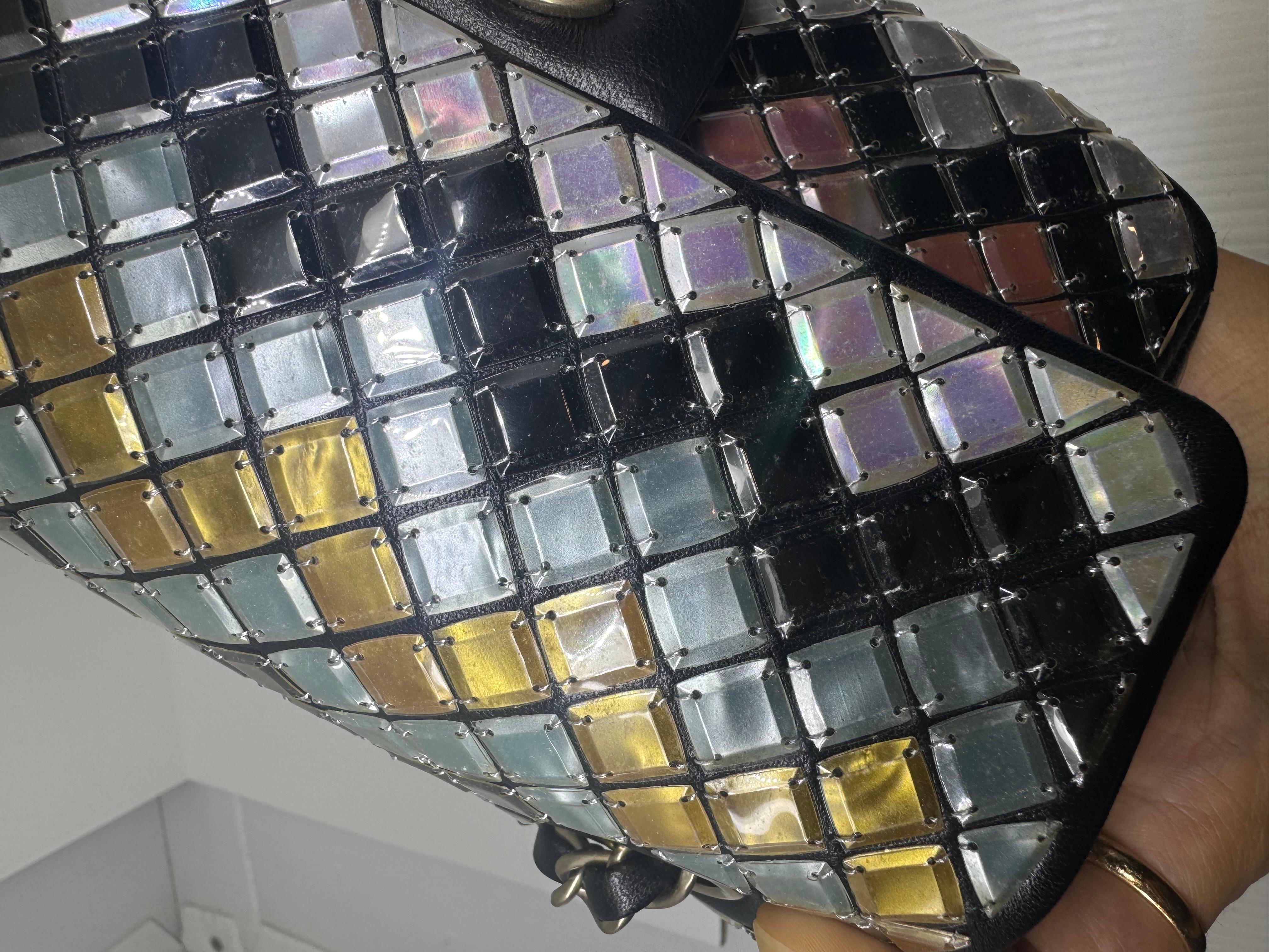Rare Chanel Multicolor Mosaique Mini Rectangle Flap Bag 13