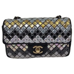 Rare Chanel Multicolor Mosaique Mini Rectangle Flap Bag