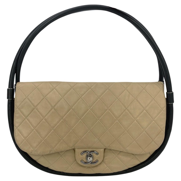 CHANEL 2013 CC HULA HOOP WITH RED QUILTED FLAP CARRYING BAG