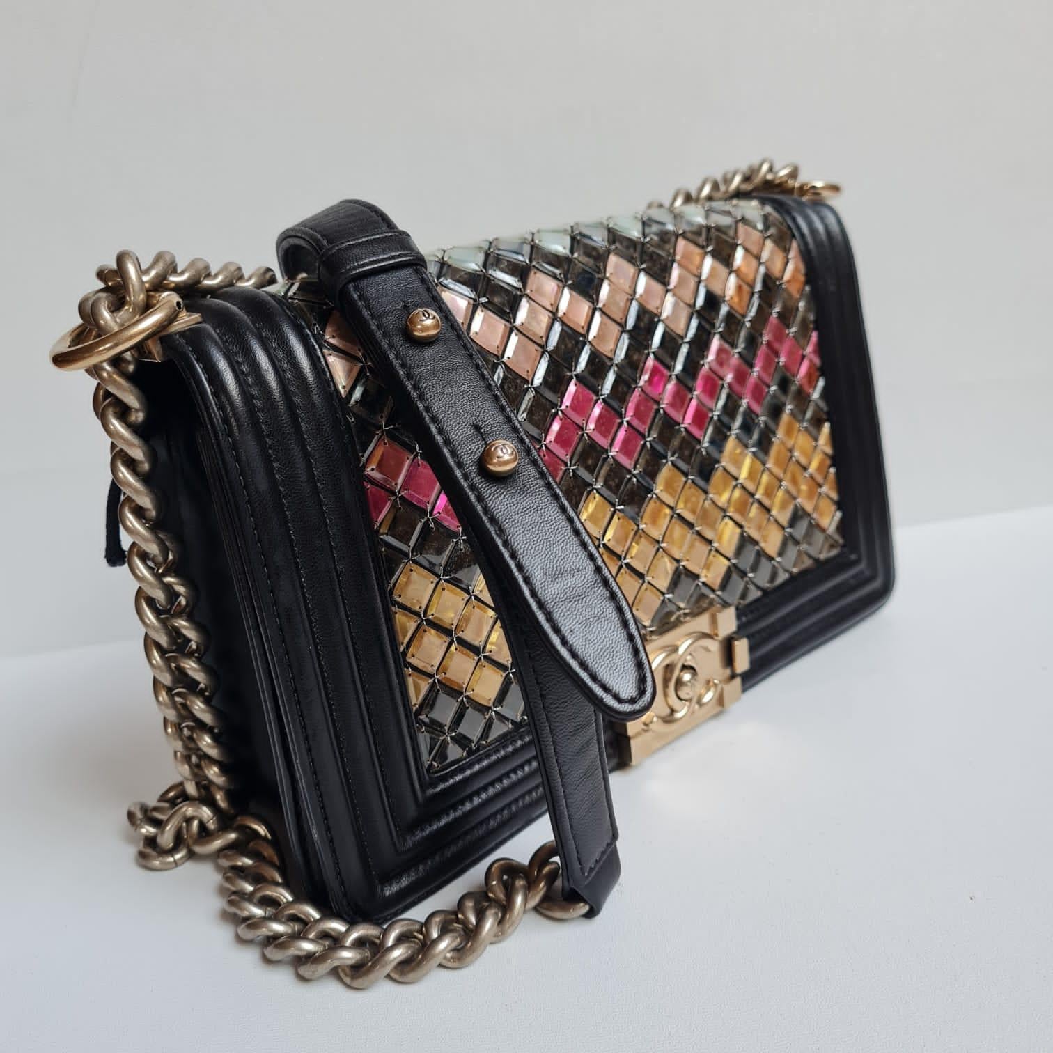 Seltene Chanel Old Medium Brasserie Mosaik Junge Tasche im Angebot 7