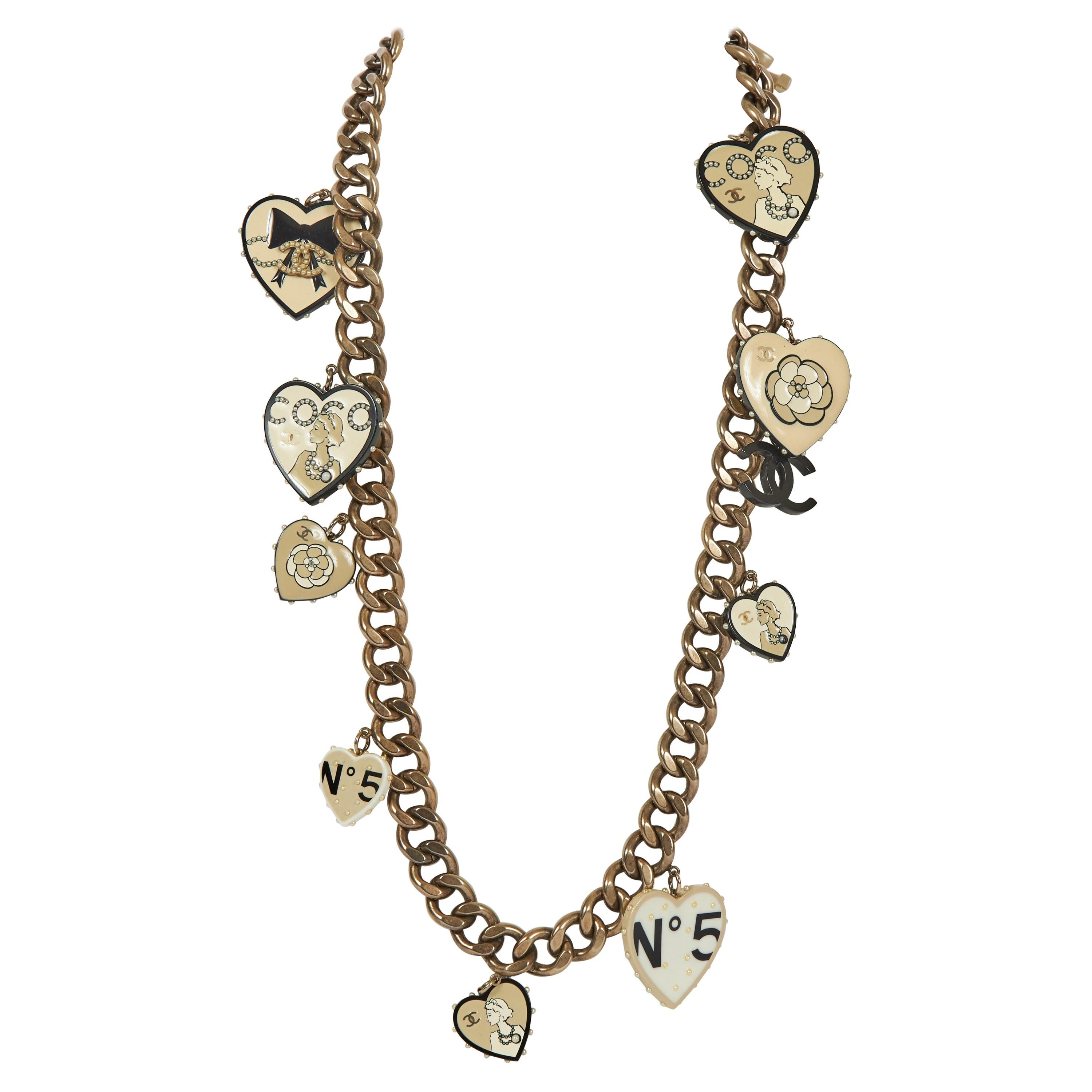 Rare Chanel Oversize Heart Necklace Belt