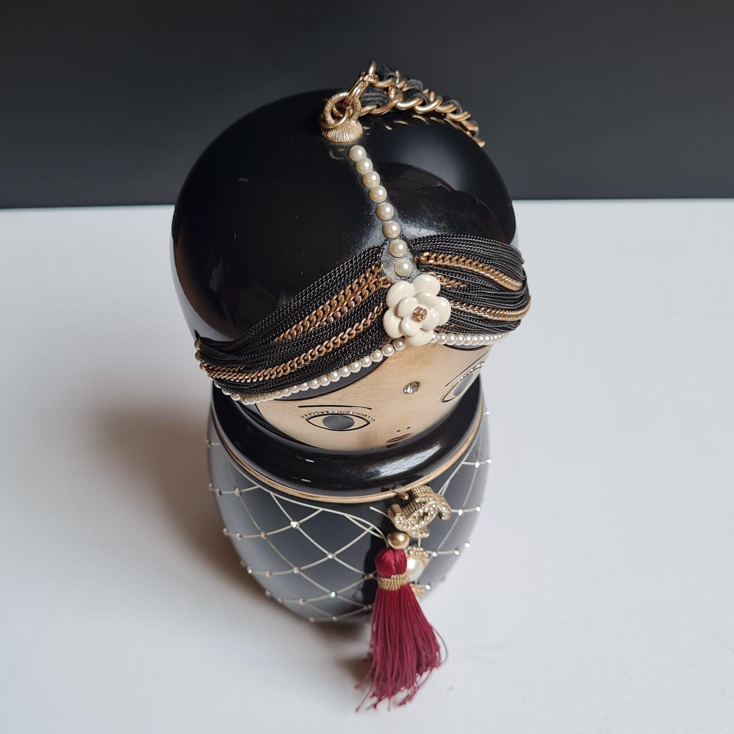 Rare Chanel Paris-Bombay Métiers d’Art Matryoshka Minaudière Doll Clutch 4
