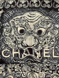 Rare Chanel Paris Shanghai 2010 silk scarf limited edition