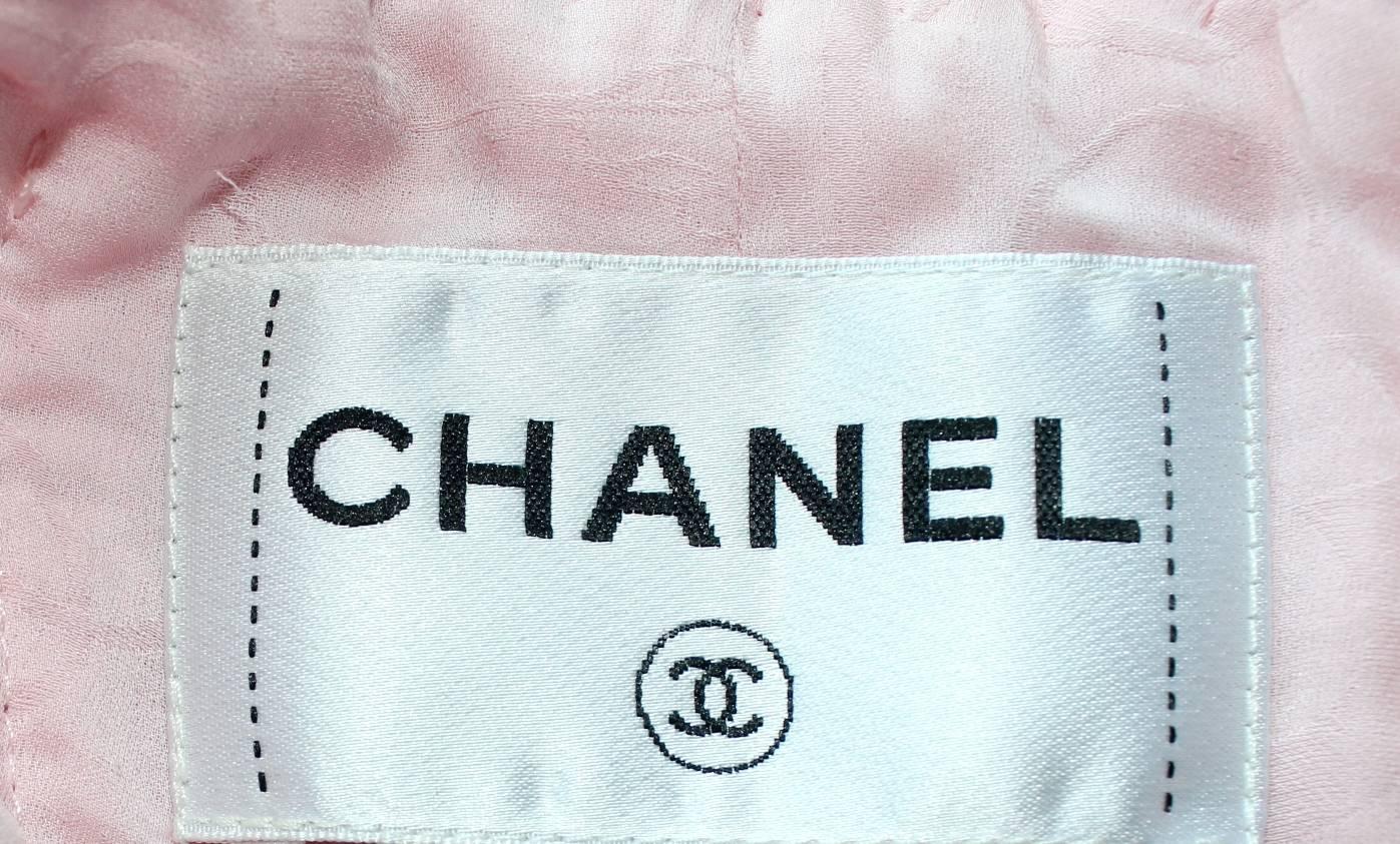 CHANEL Rare Pink Fantasy Tweed Jacket Skirt Suit Supermarket Collection 46 1
