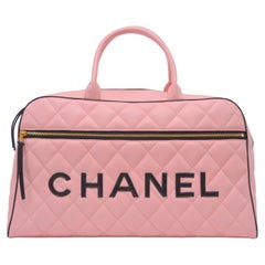 Rare Chanel Pink Vintage '95  Weekend Duffel Overnight  Tote NEW With Tags