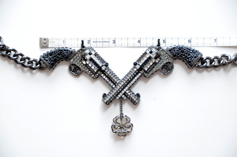 CHANEL Pre-Owned 2014 Double Gun crystal-embellished Necklace