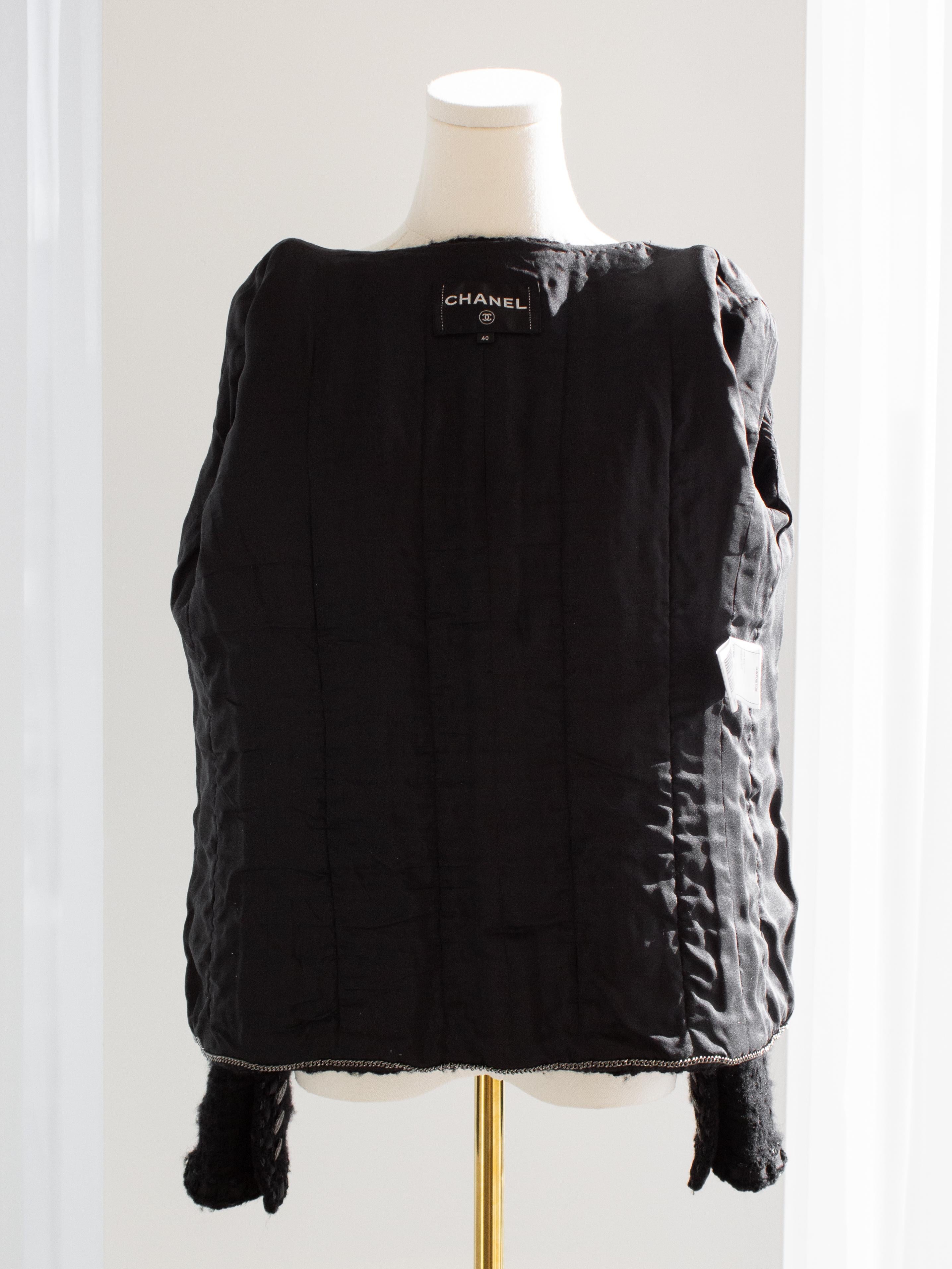 Seltene Chanel Pre-Fall 2016 Paris Rom Schwarz Wolle Tweed 16A LBJ Jacke 10