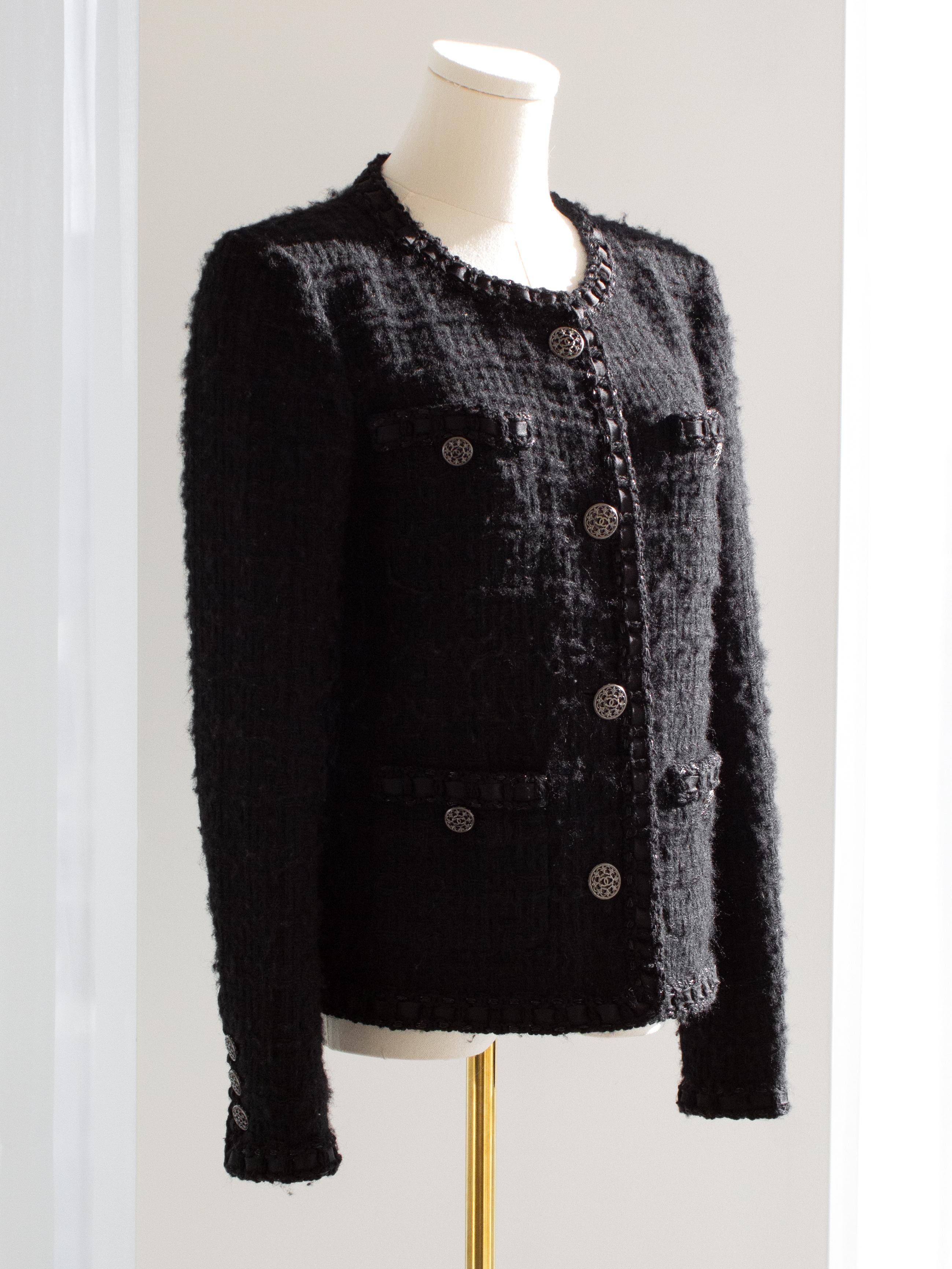 Seltene Chanel Pre-Fall 2016 Paris Rom Schwarz Wolle Tweed 16A LBJ Jacke 2