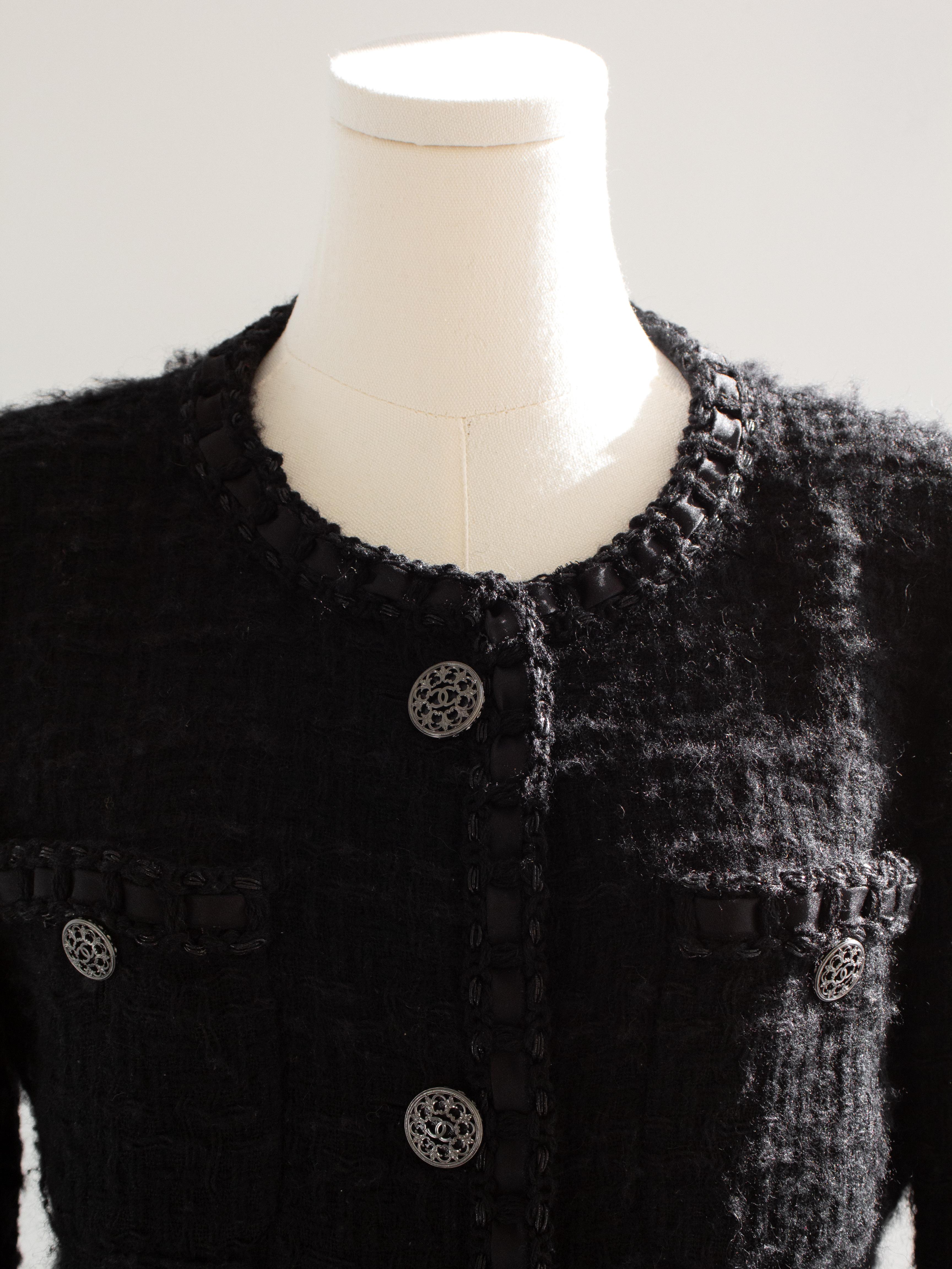 Seltene Chanel Pre-Fall 2016 Paris Rom Schwarz Wolle Tweed 16A LBJ Jacke 3