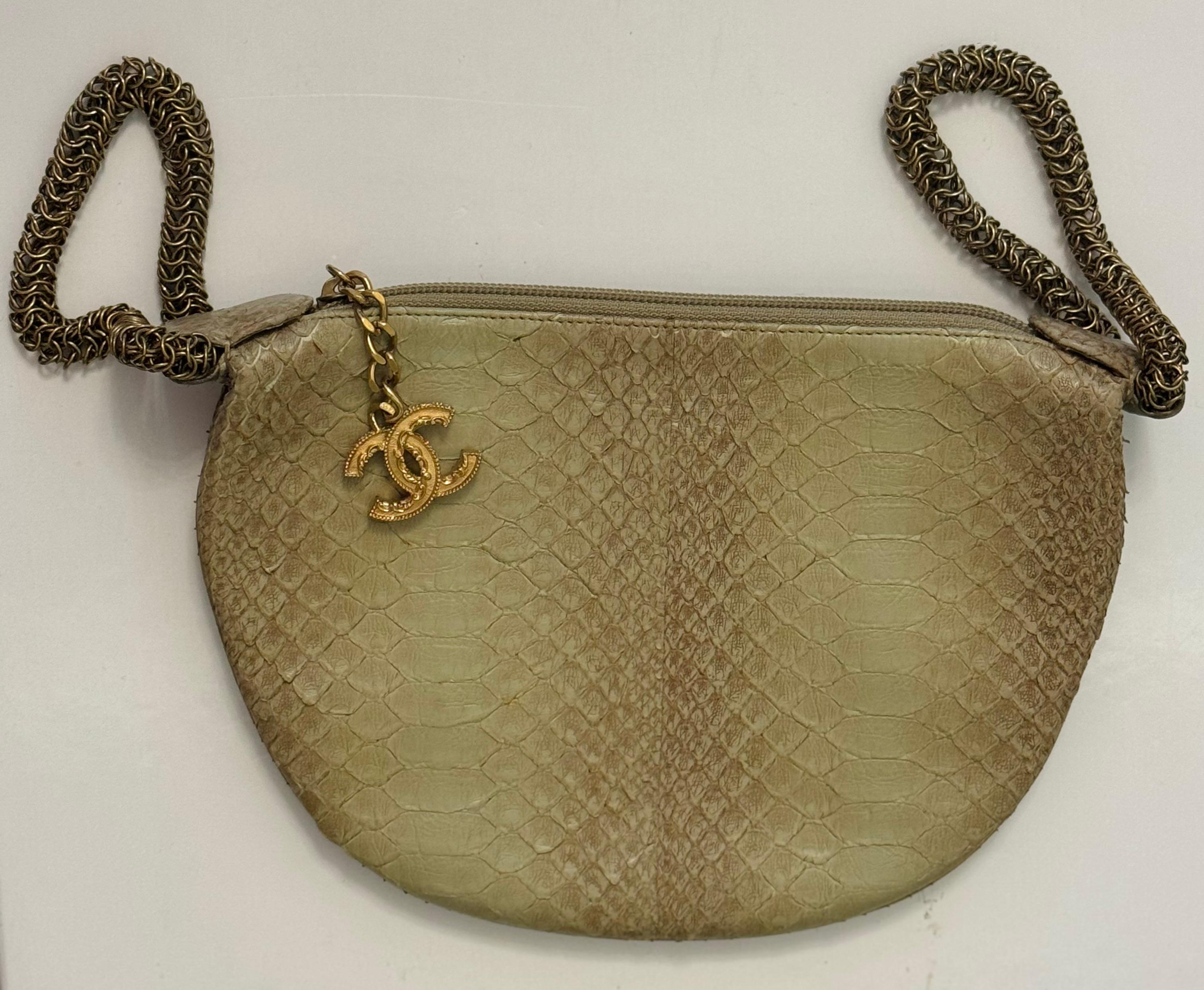 Rare Chanel Python Fortune Cookie 2012 collection bag For Sale 6