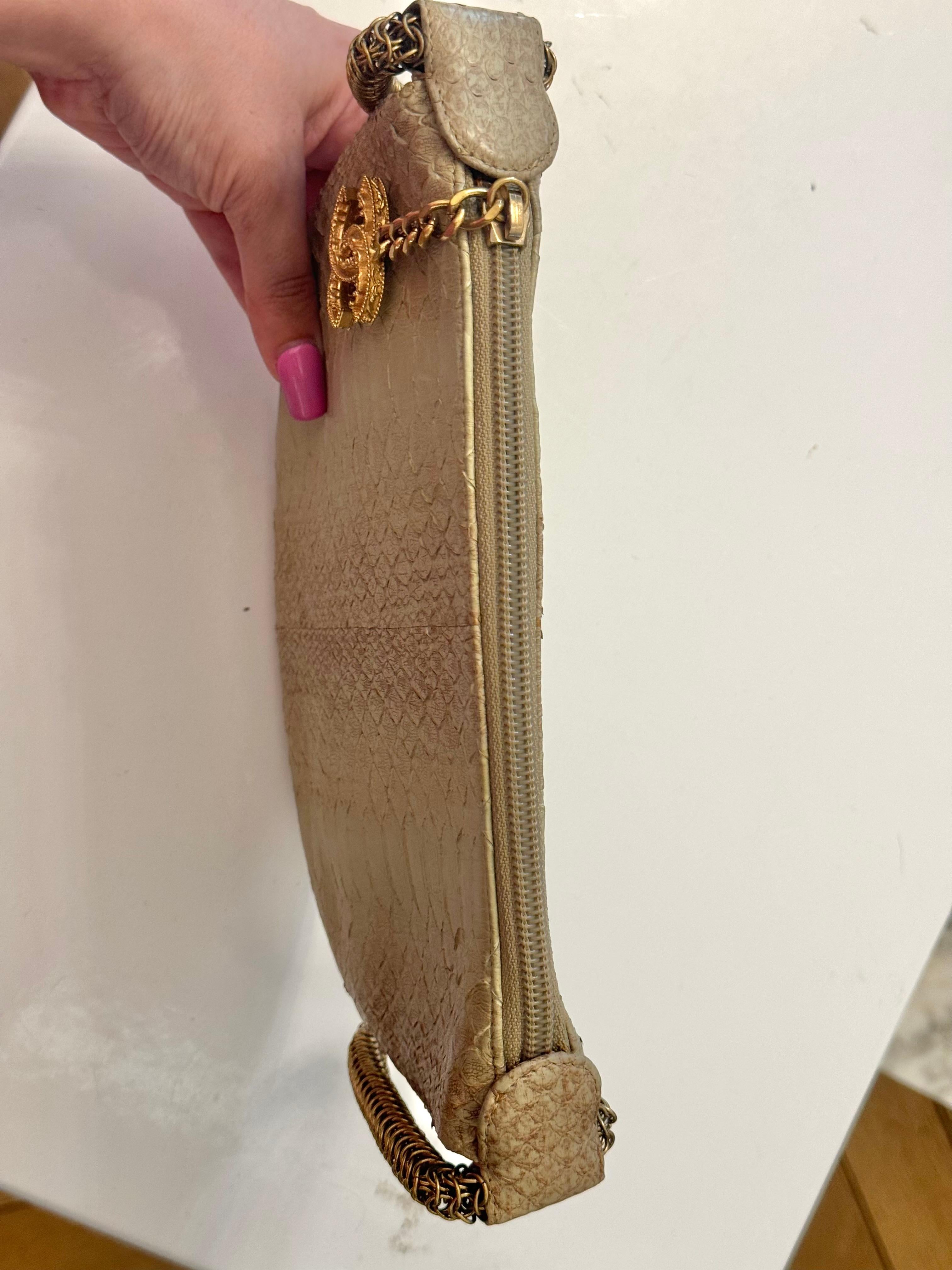 Rare Chanel Python Fortune Cookie 2012 collection bag For Sale 10