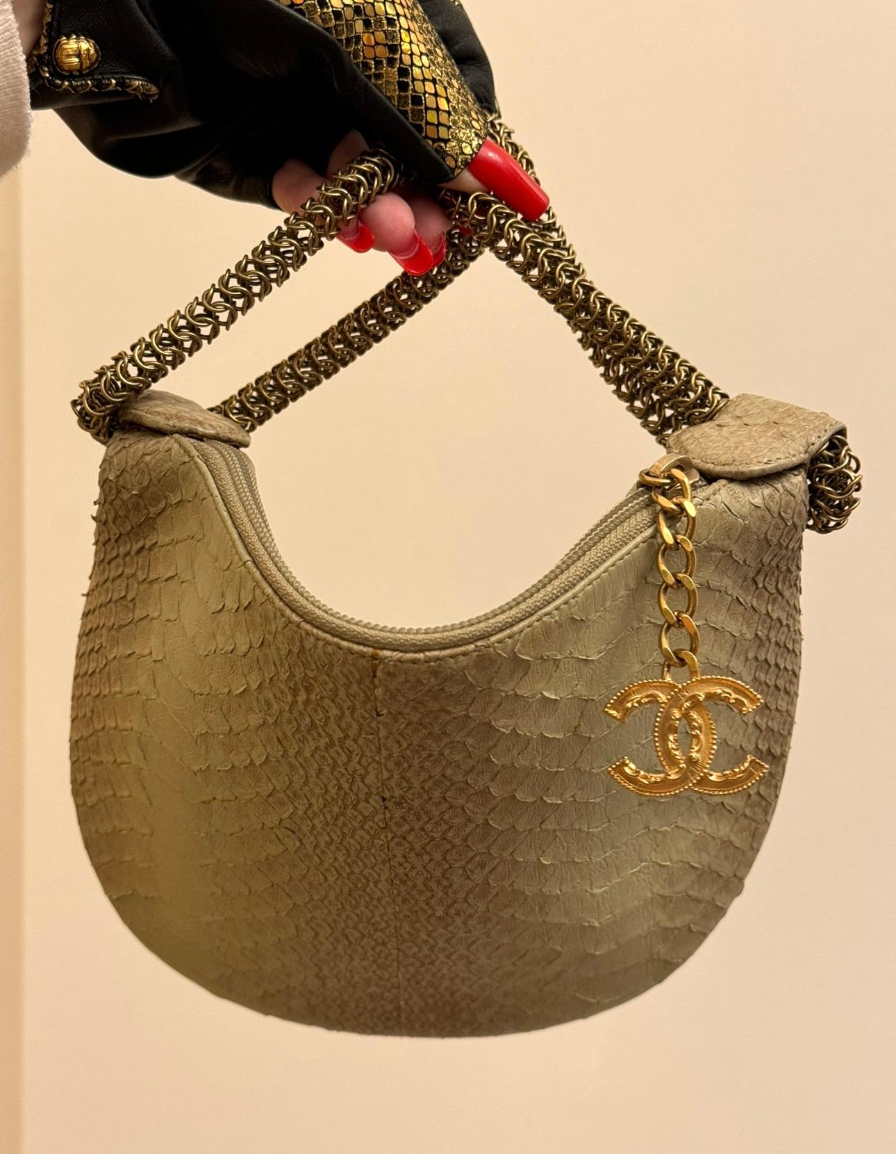 Rare Chanel Python Fortune Cookie 2012 collection bag For Sale 12