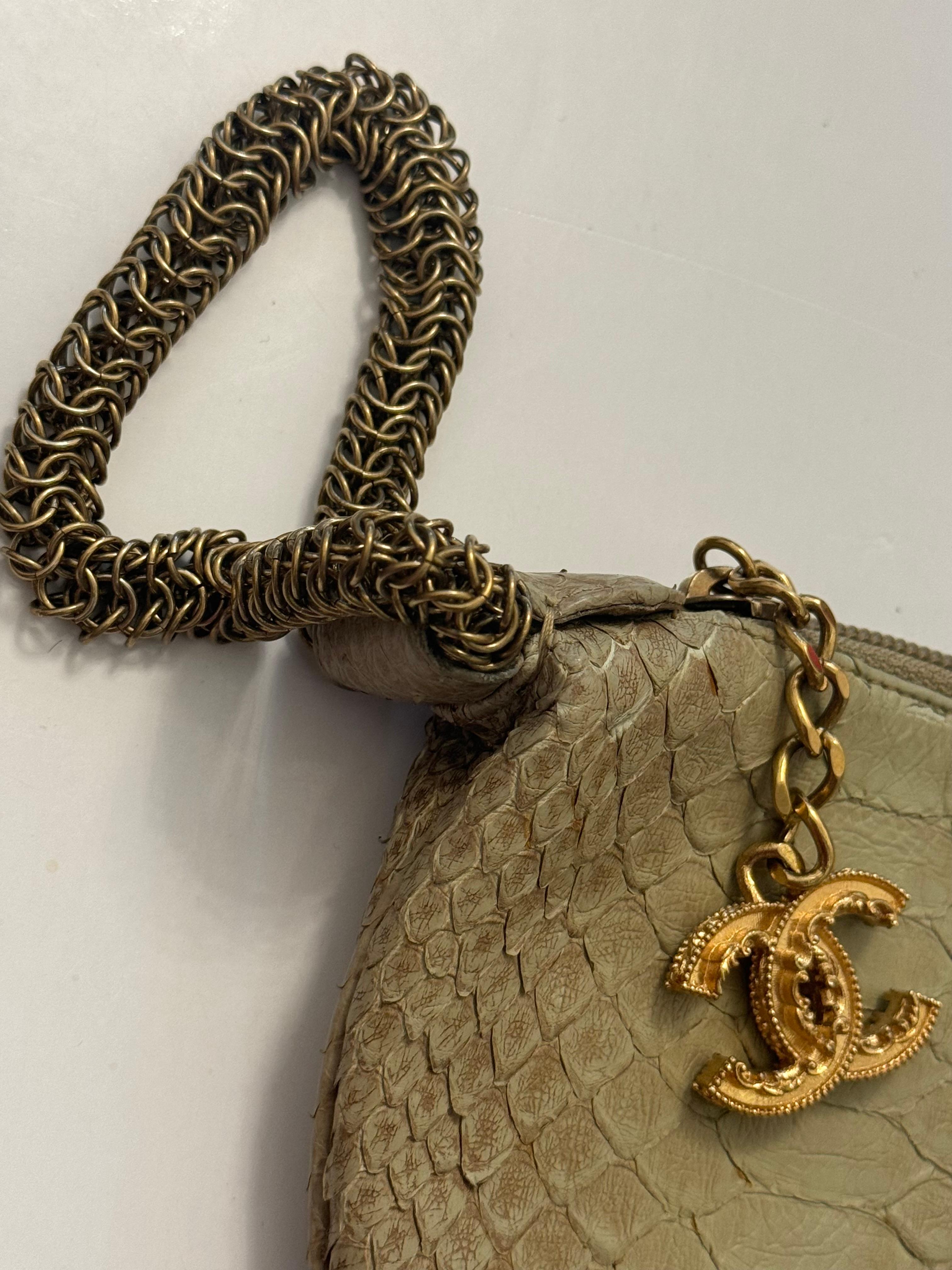 Women's or Men's Rare Chanel Python Fortune Cookie 2012 collection bag For Sale