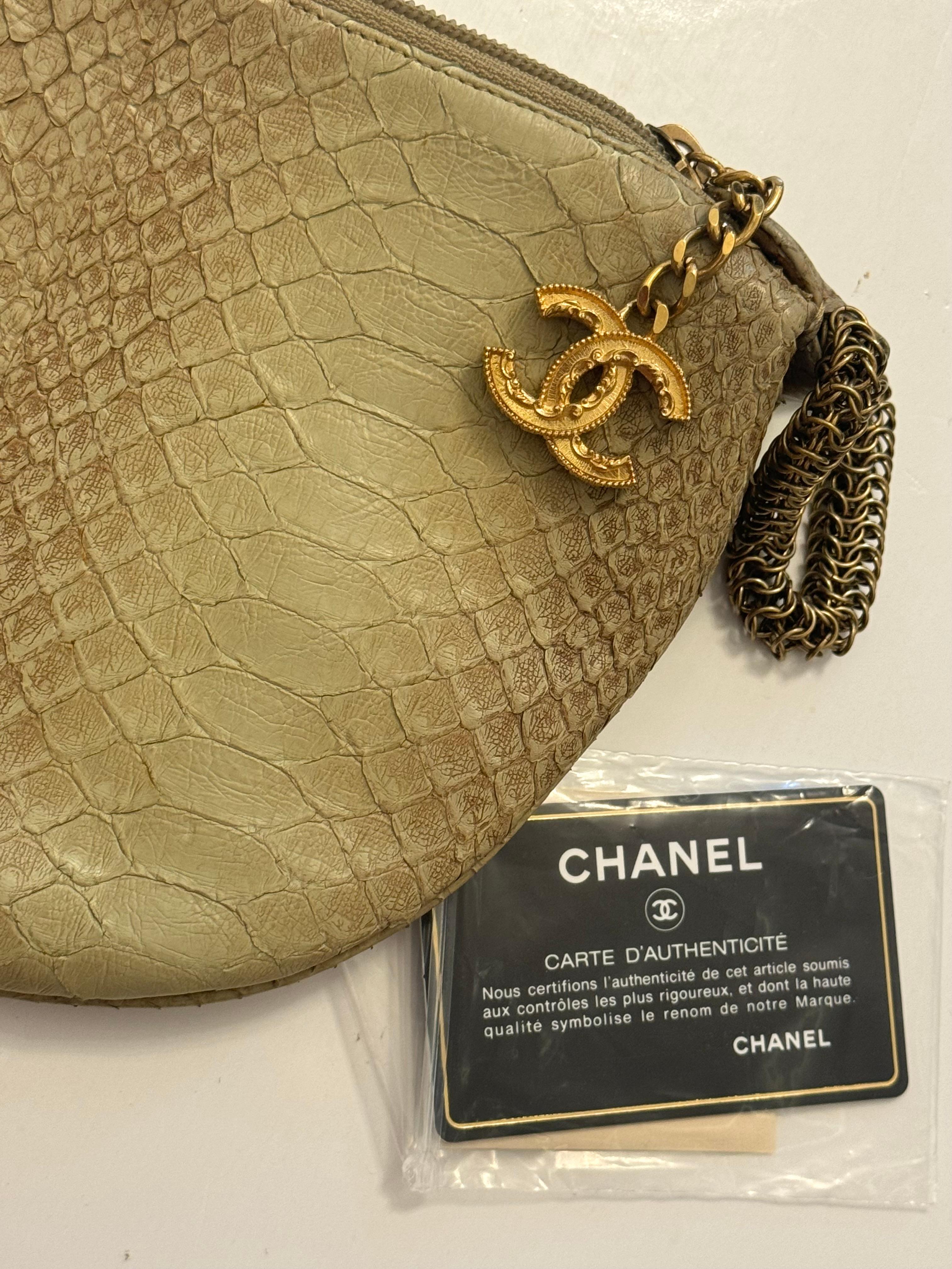 Rare Chanel Python Fortune Cookie 2012 collection bag For Sale 1