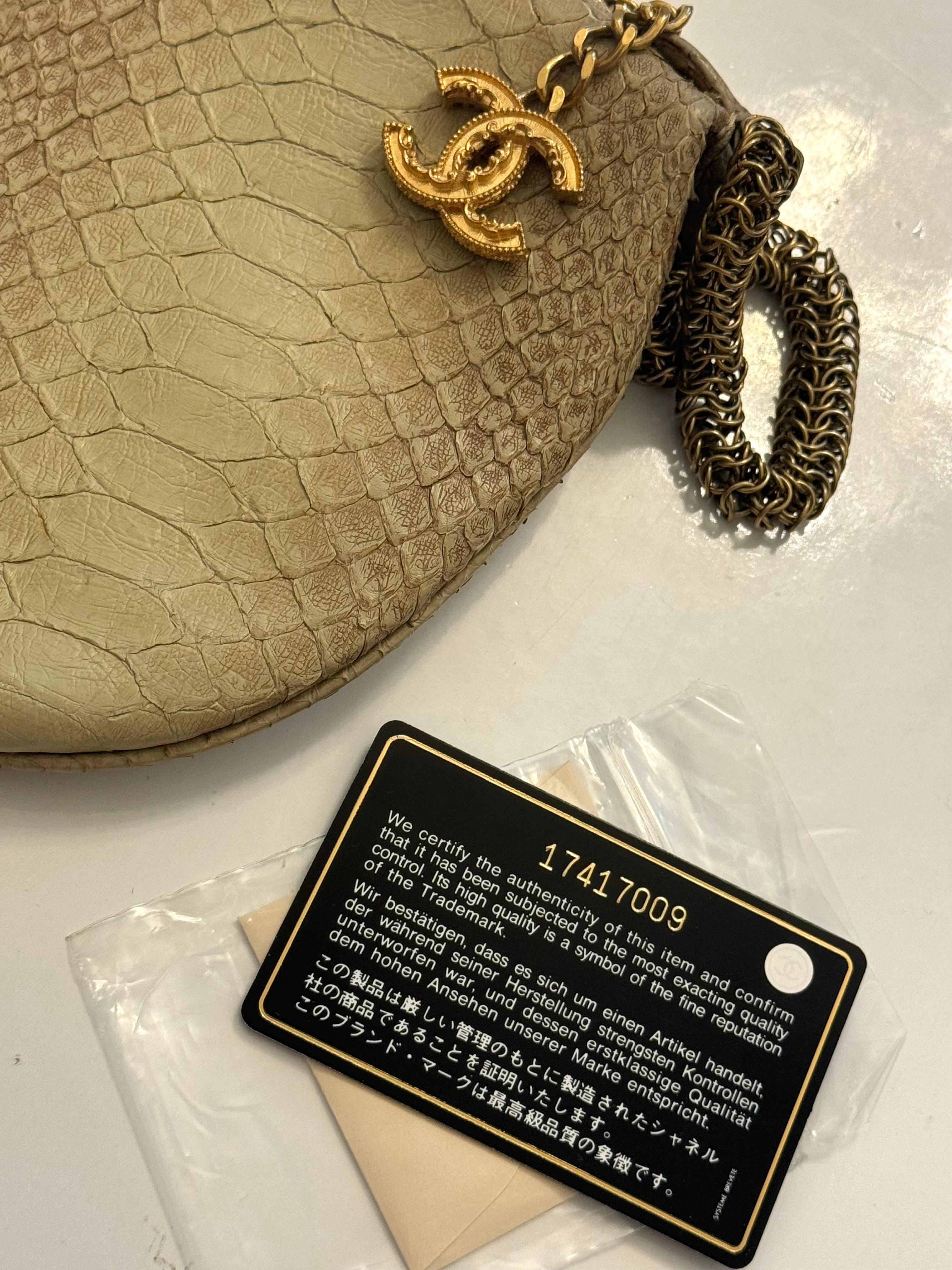 Rare Chanel Python Fortune Cookie 2012 collection bag For Sale 2