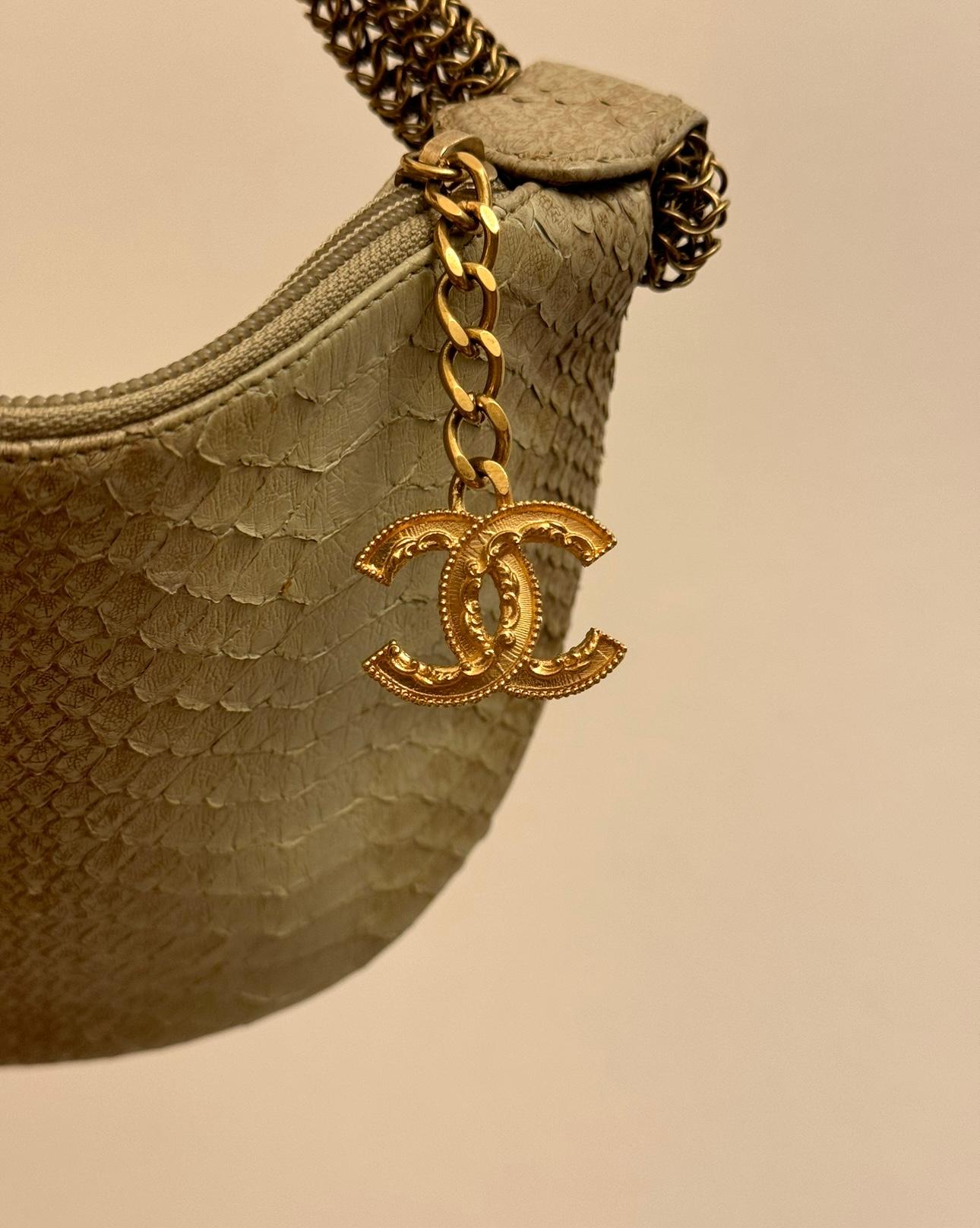 Rare Chanel Python Fortune Cookie 2012 collection bag For Sale 4
