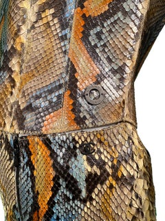 Rare Chanel Python Leather 2000 Runway Top & Pants Ensemble