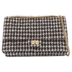 rare CHANEL Reissue Brasserie Gabrielle houndstooth tweed turnlock flap chainbag