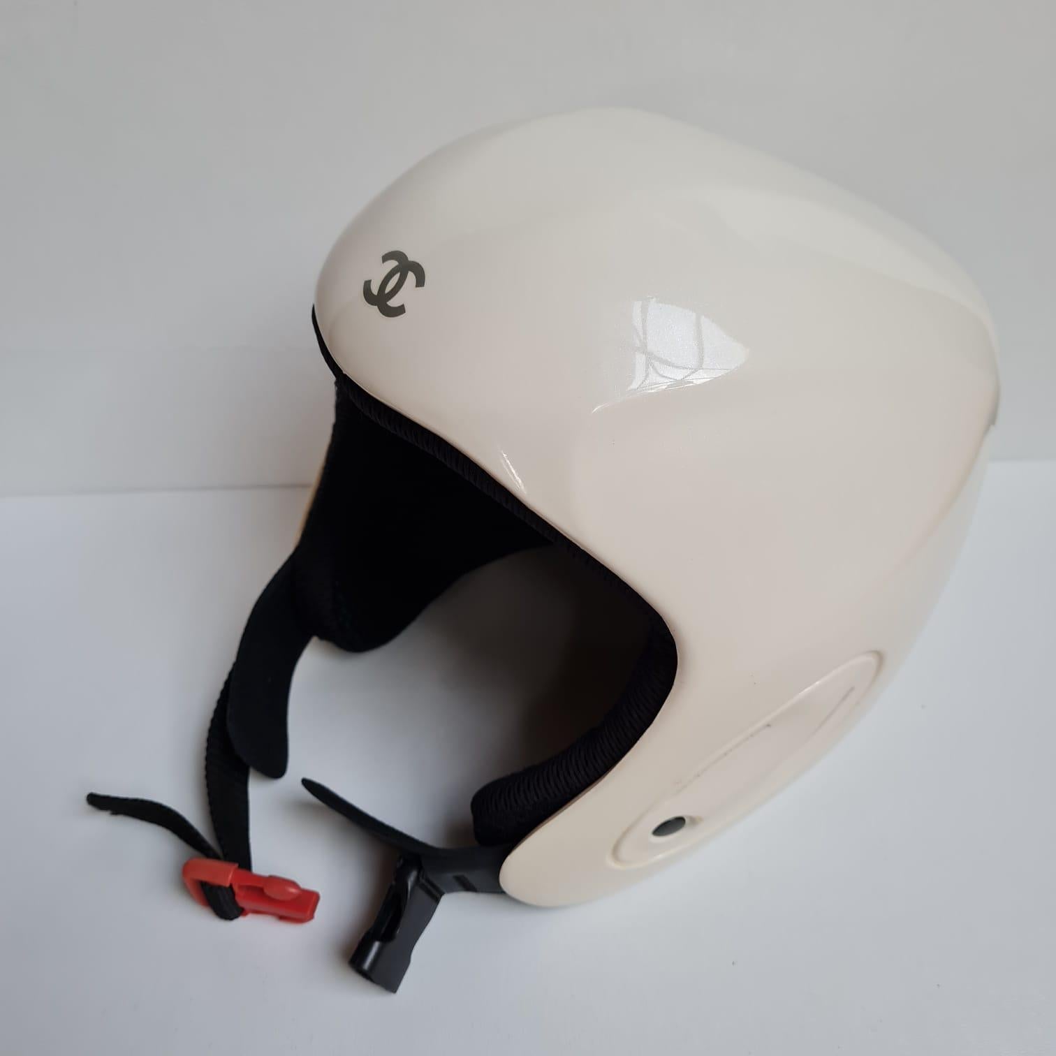 Rare Chanel Size 56 Cream Ski Helmet 5