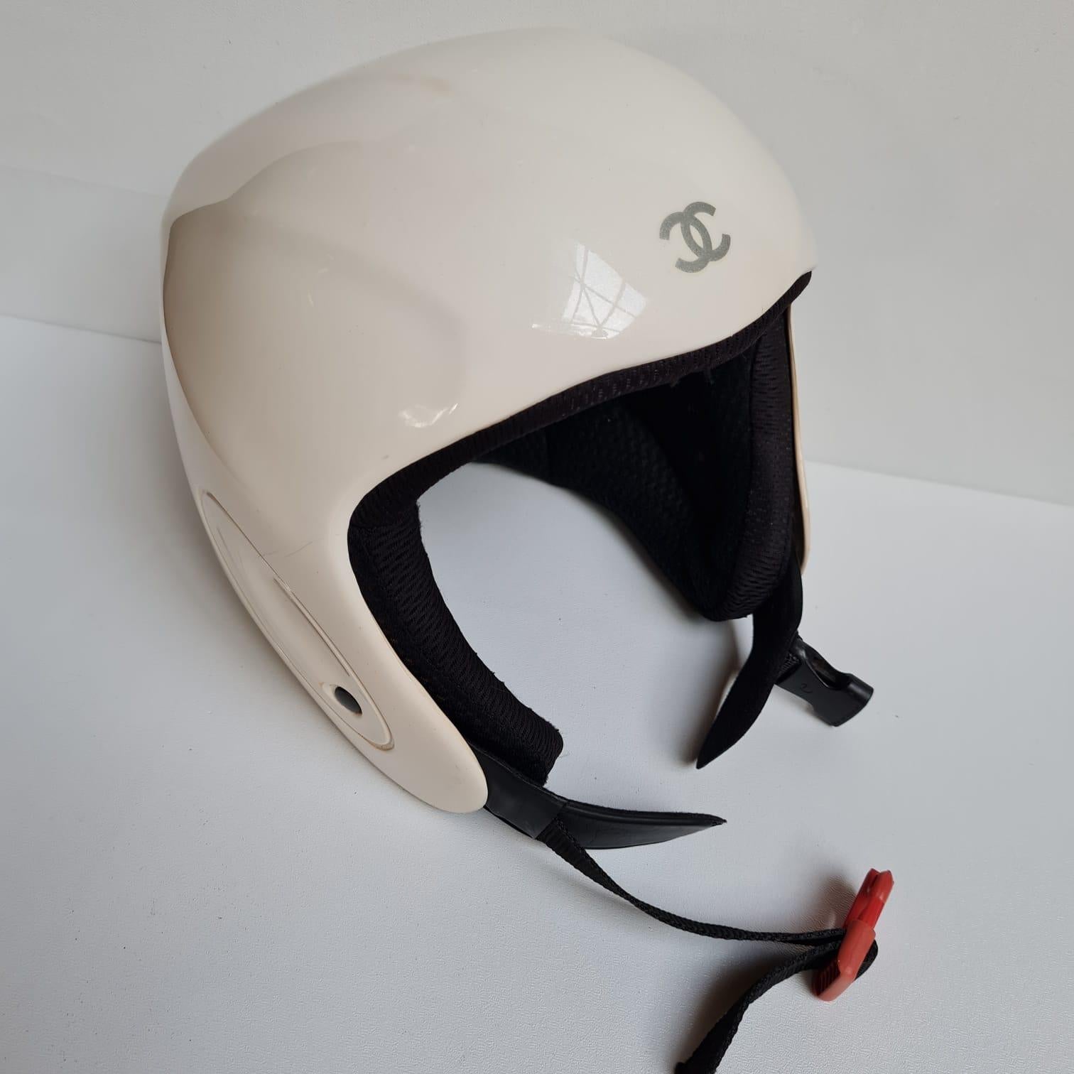 Rare Chanel Size 56 Cream Ski Helmet 7