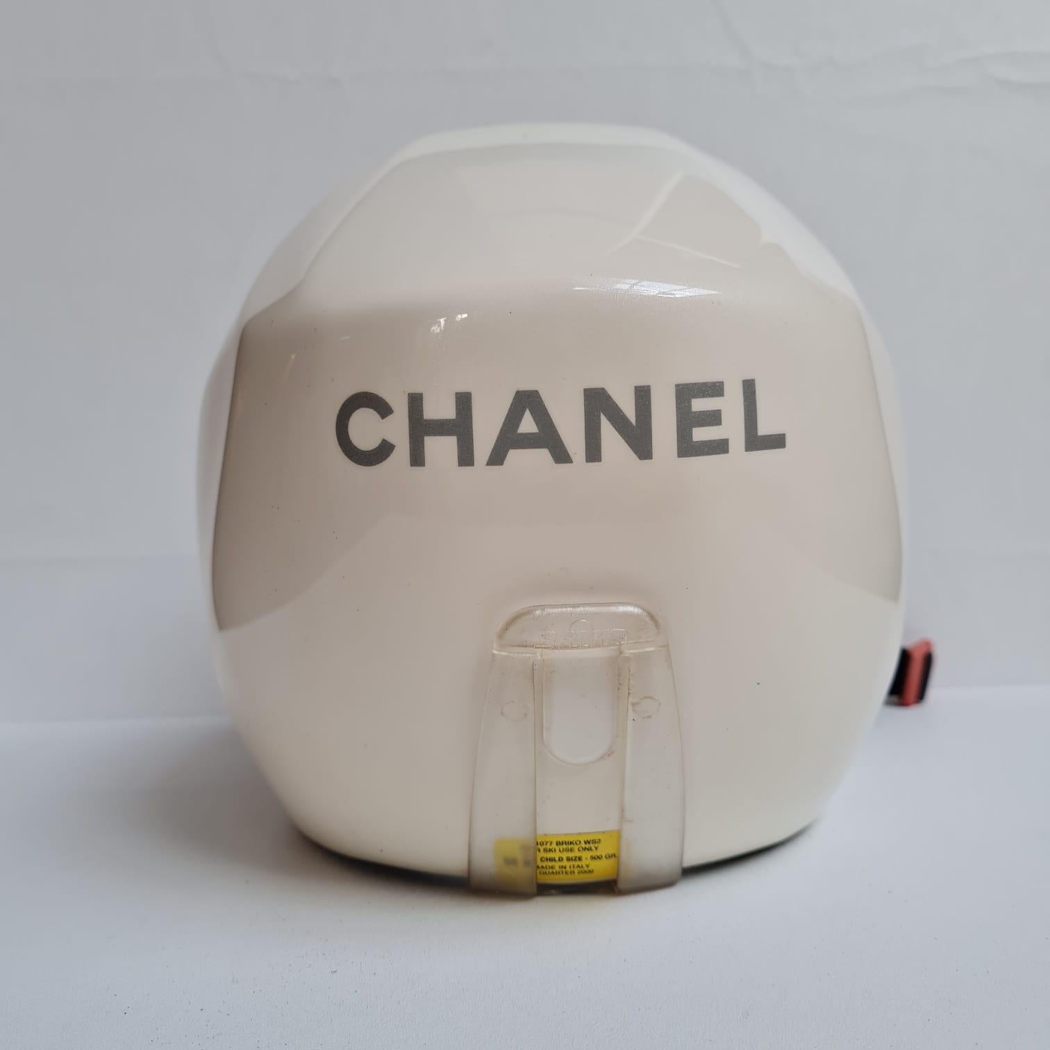 Rare Chanel Size 56 Cream Ski Helmet 8