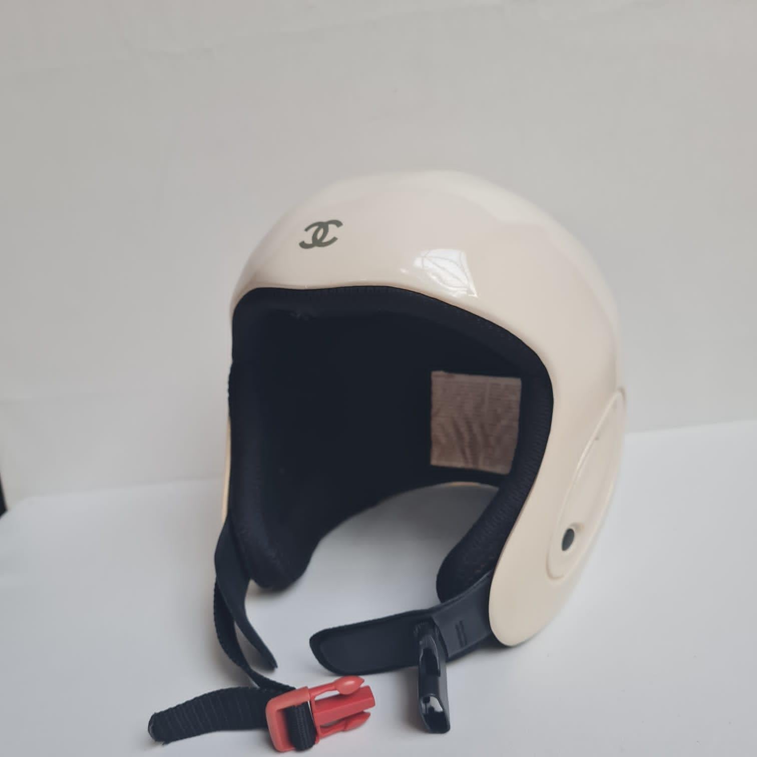 Rare Chanel Size 56 Cream Ski Helmet 3