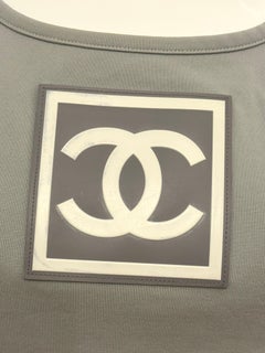 Rare Chanel Sportline 2001 collection CC logo tank top by Karl Lagerfeld