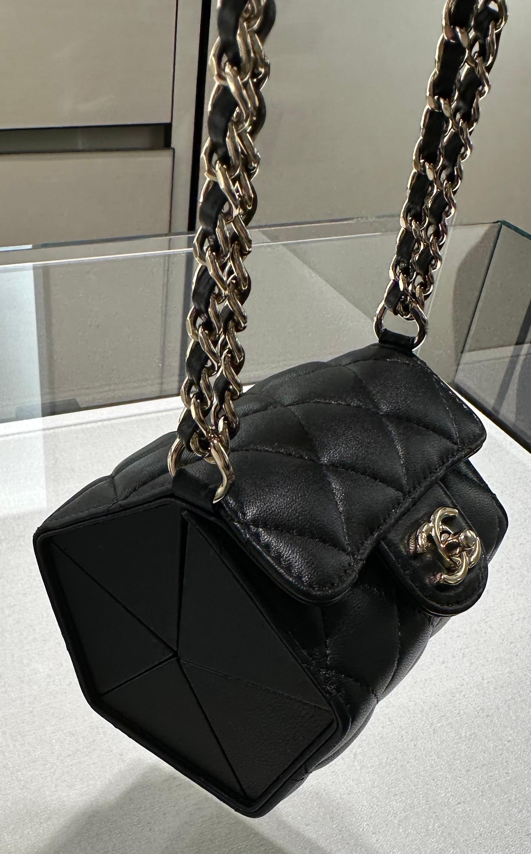 Rare Chanel Unfolding Octagon Inspired Precious Keepsake Treasure Box Flap Bag  For Sale 2