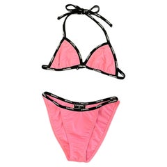 Rare Chanel Vintage 1995 Logo Bikini Swimsuit