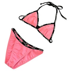 Rare Chanel Vintage 1995 Logo Bikini Swimsuit