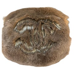 Rare Chanel Used rabbit fur muff bag hand warmer 