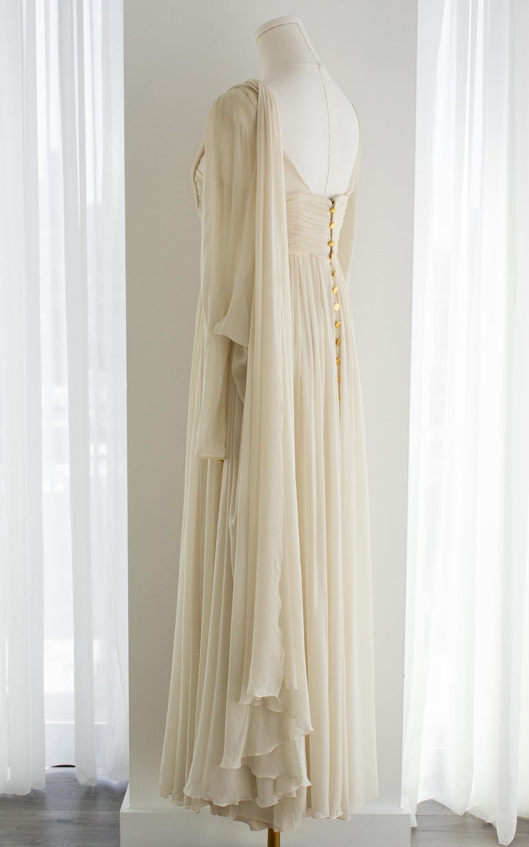 white gold grecian dress Greek Goddess Dress, White Grecian Maxi with Gold Belt, Ancient Greek Costume