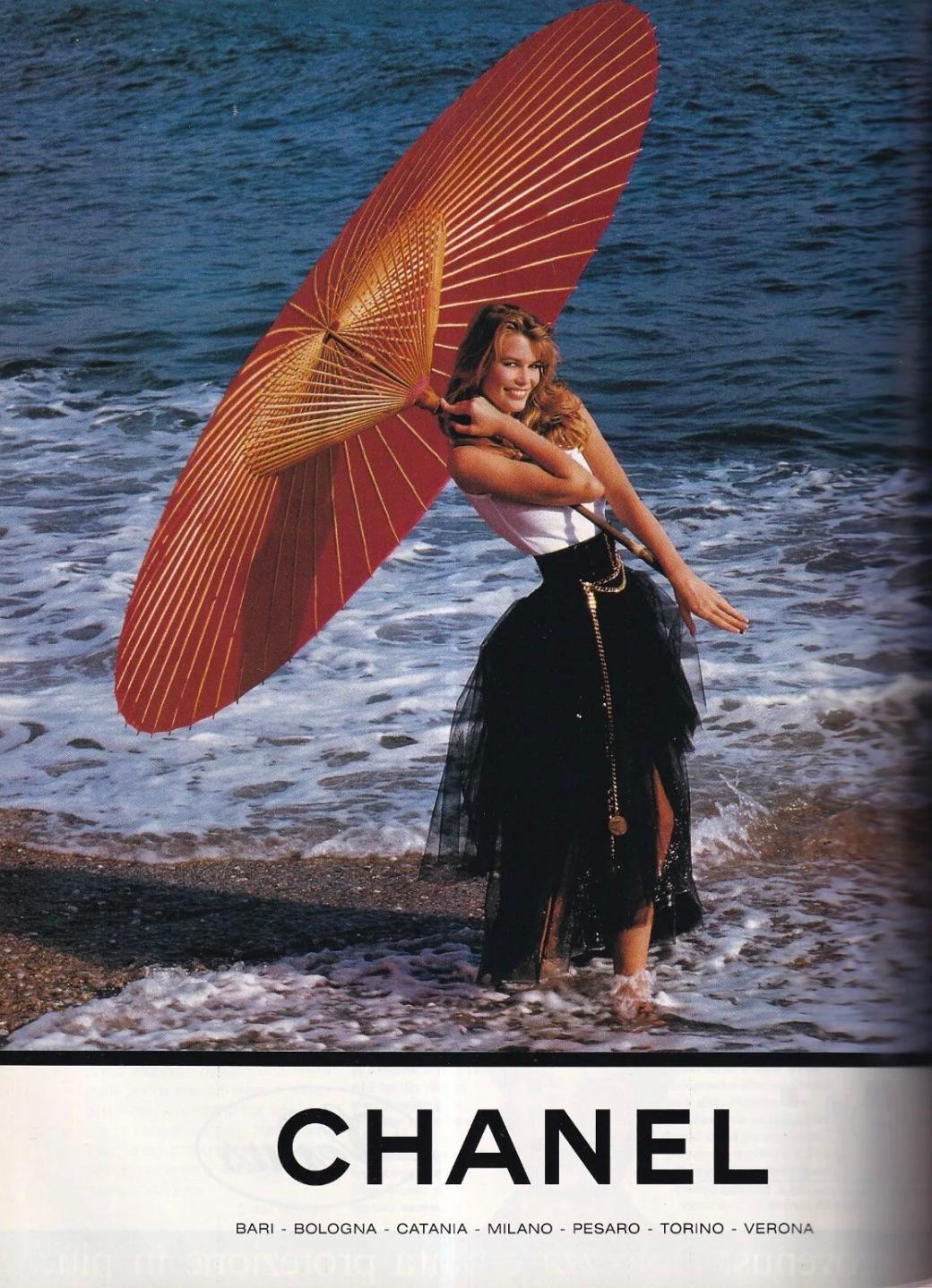 Rare Chanel Vintage S/S 1992 Black Tulle Corseted Maxi Skirt For Sale 8