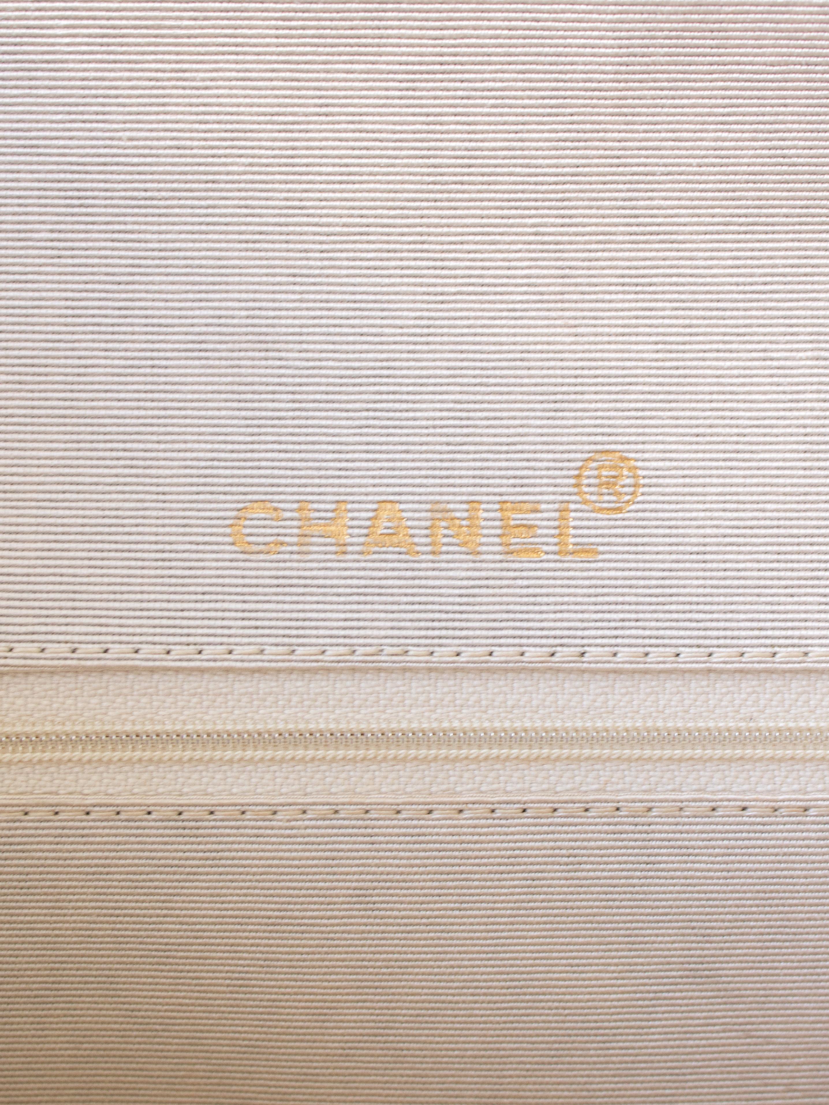Sac à rabat moyen Chanel Vintage S/S1991 Champagne Gold Sequin en vente 10