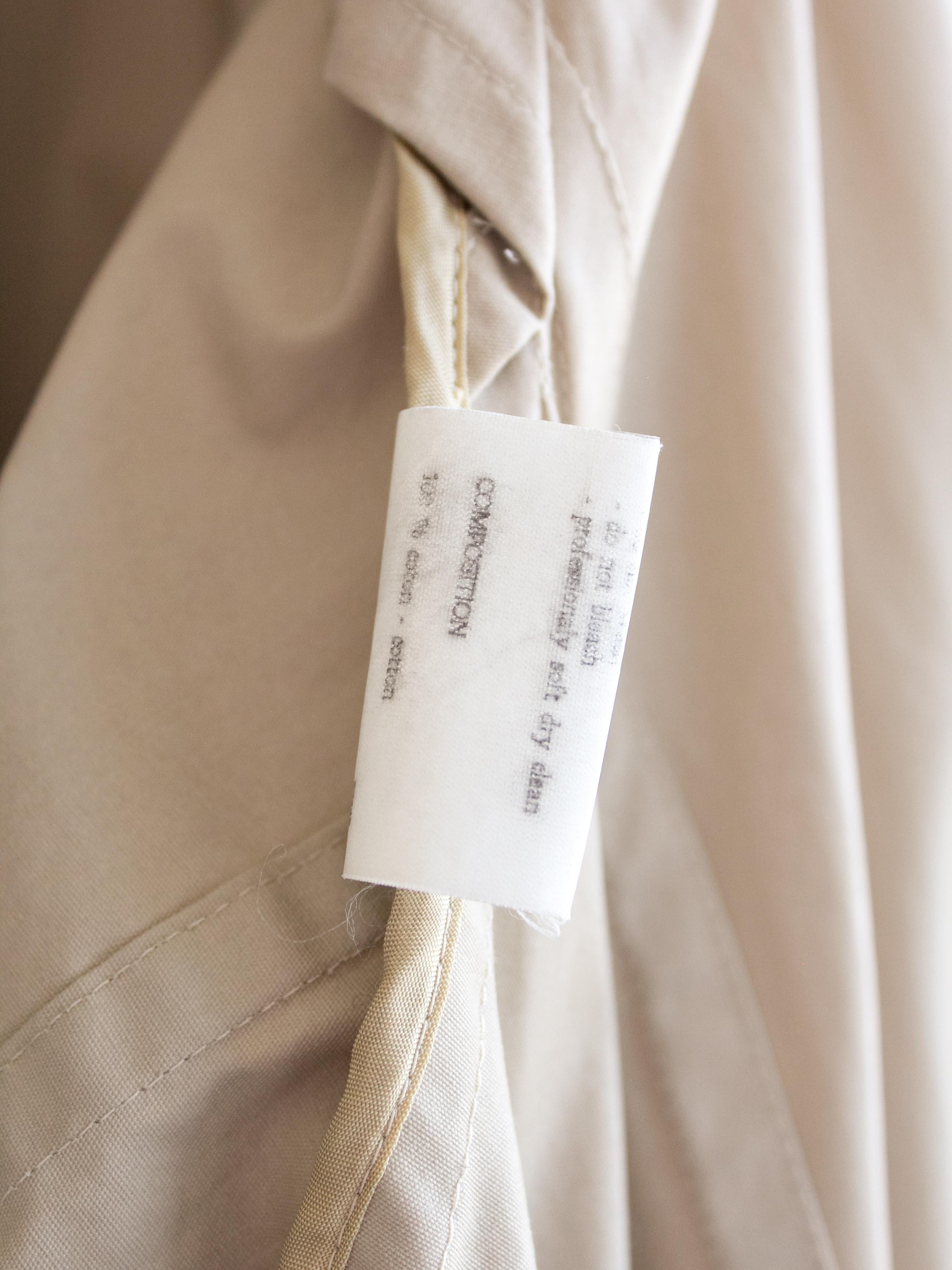 Rare Chanel Vintage Spring 1994 Beige Runway 94P Oversized Trench Coat For Sale 8