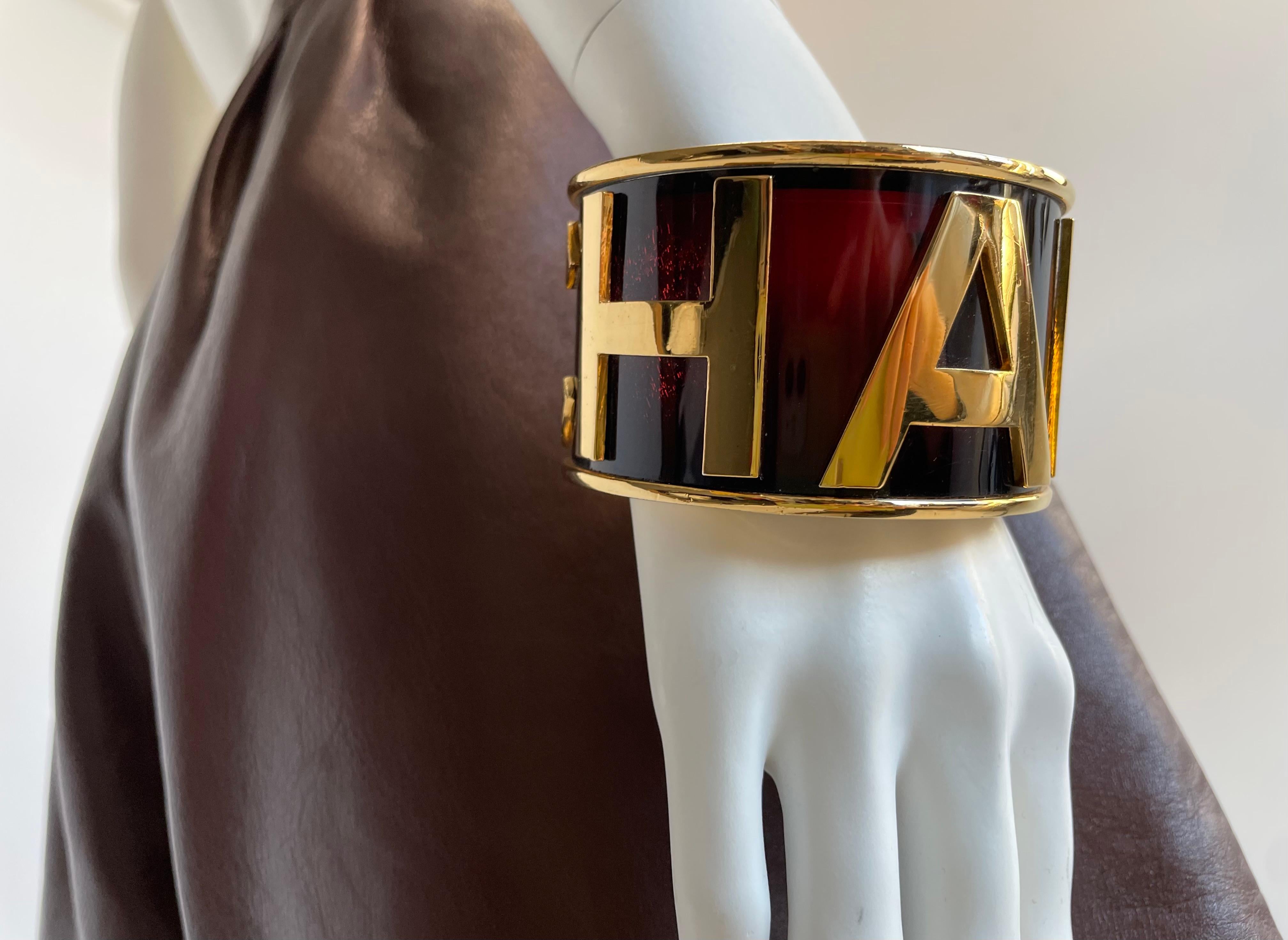 Chanel, large bracelet jonc d'origines plaqué or, printemps-été 1990 en vente 13