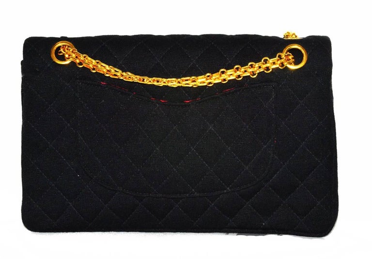 Chanel Wool Classic Flap Bag For Sale at 1stDibs chanel wool flap bag, chanel wool bag, wool