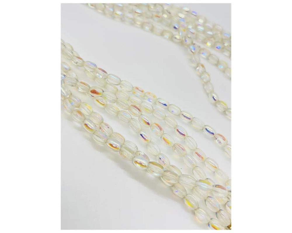 Chantal Thomass Rare ensemble collier et boucles d'oreilles en perles de verre irisé Pour femmes en vente