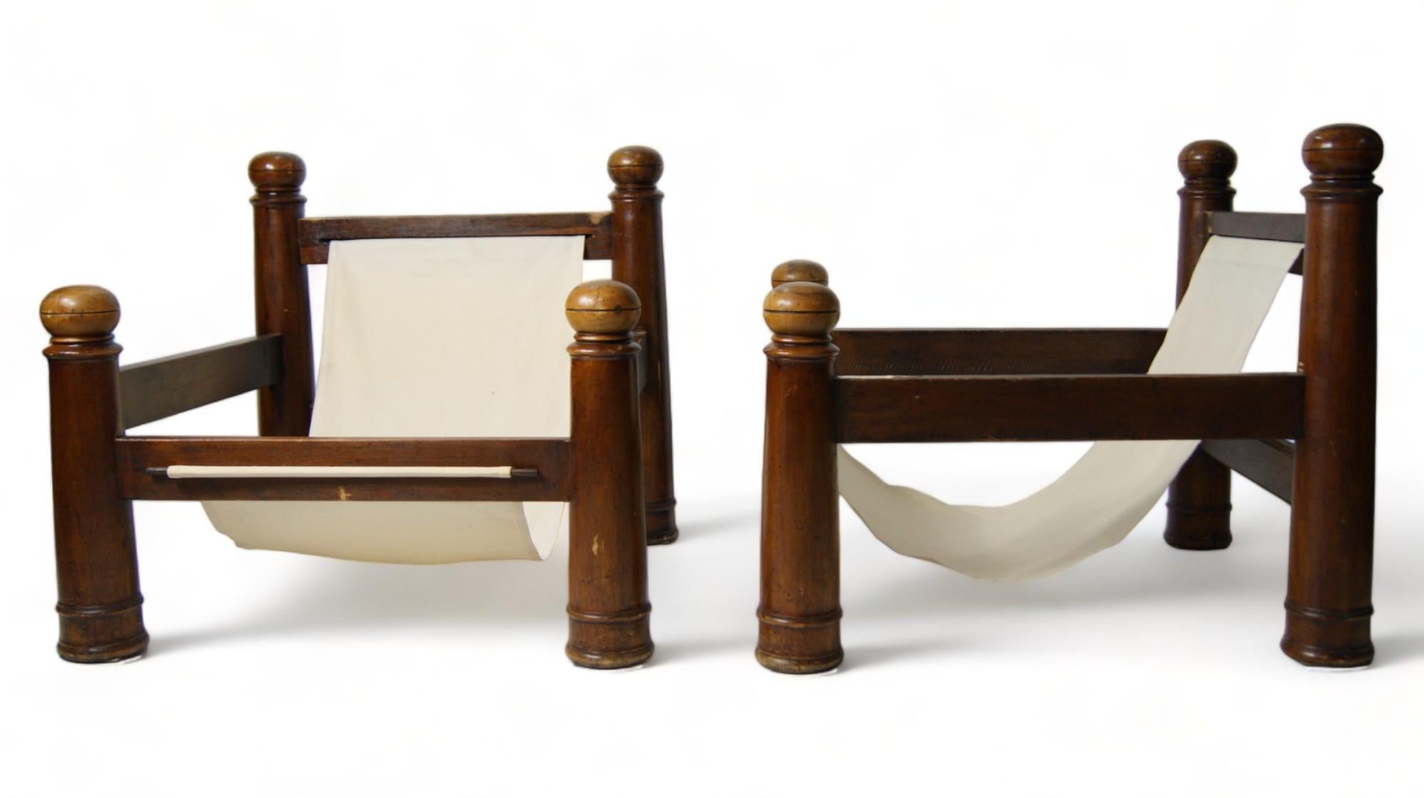The large armchairs of the rare model designed by Charles Dudouyt are a true rarity that fuses sculptural art with functionality. Dudouyt, renowned for his distinctive approach to furniture design, has left an indelible mark on design history with