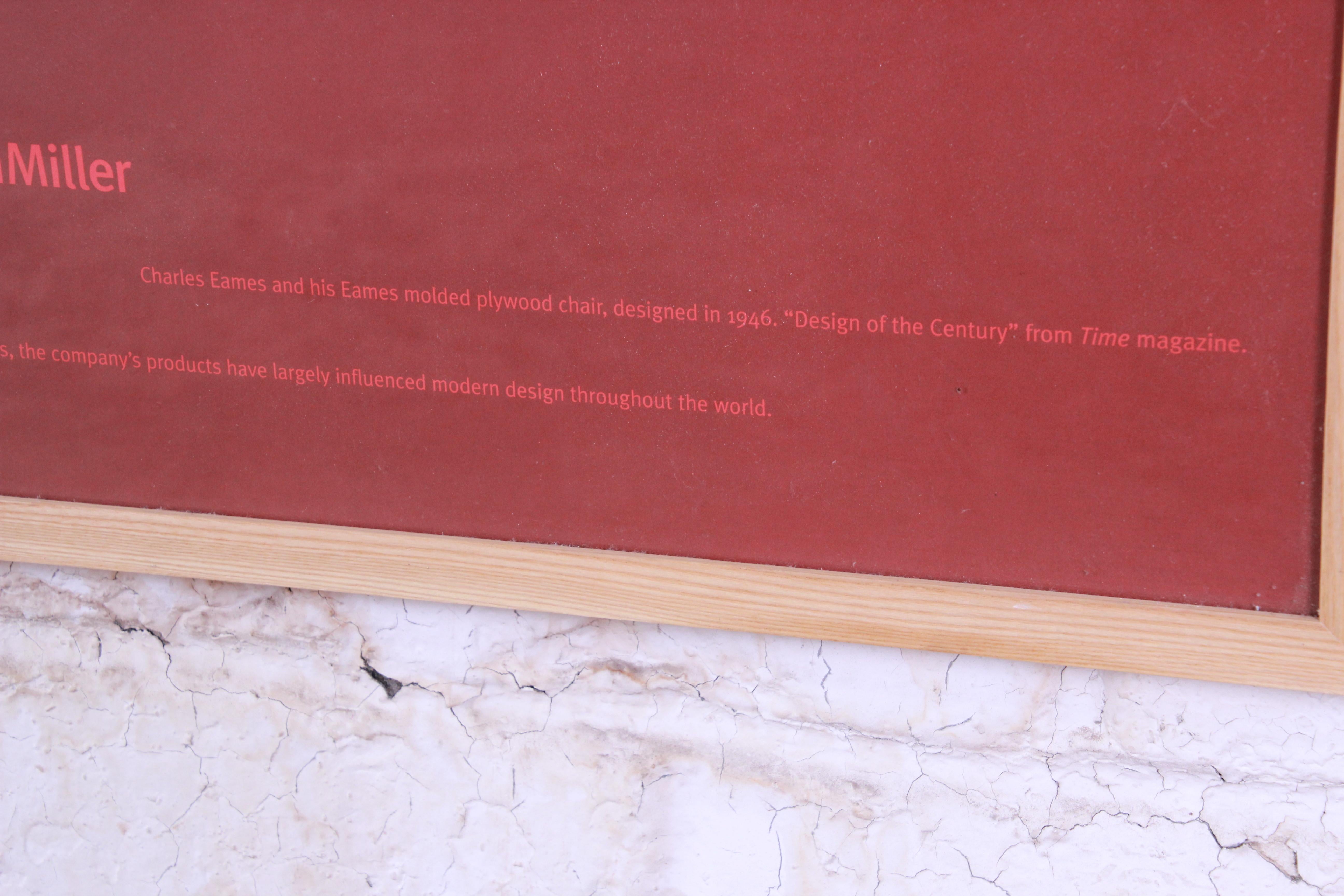 Seltenes Charles Eames Herman Miller „Design of the Century“-Werbeplakat im Zustand „Gut“ im Angebot in South Bend, IN