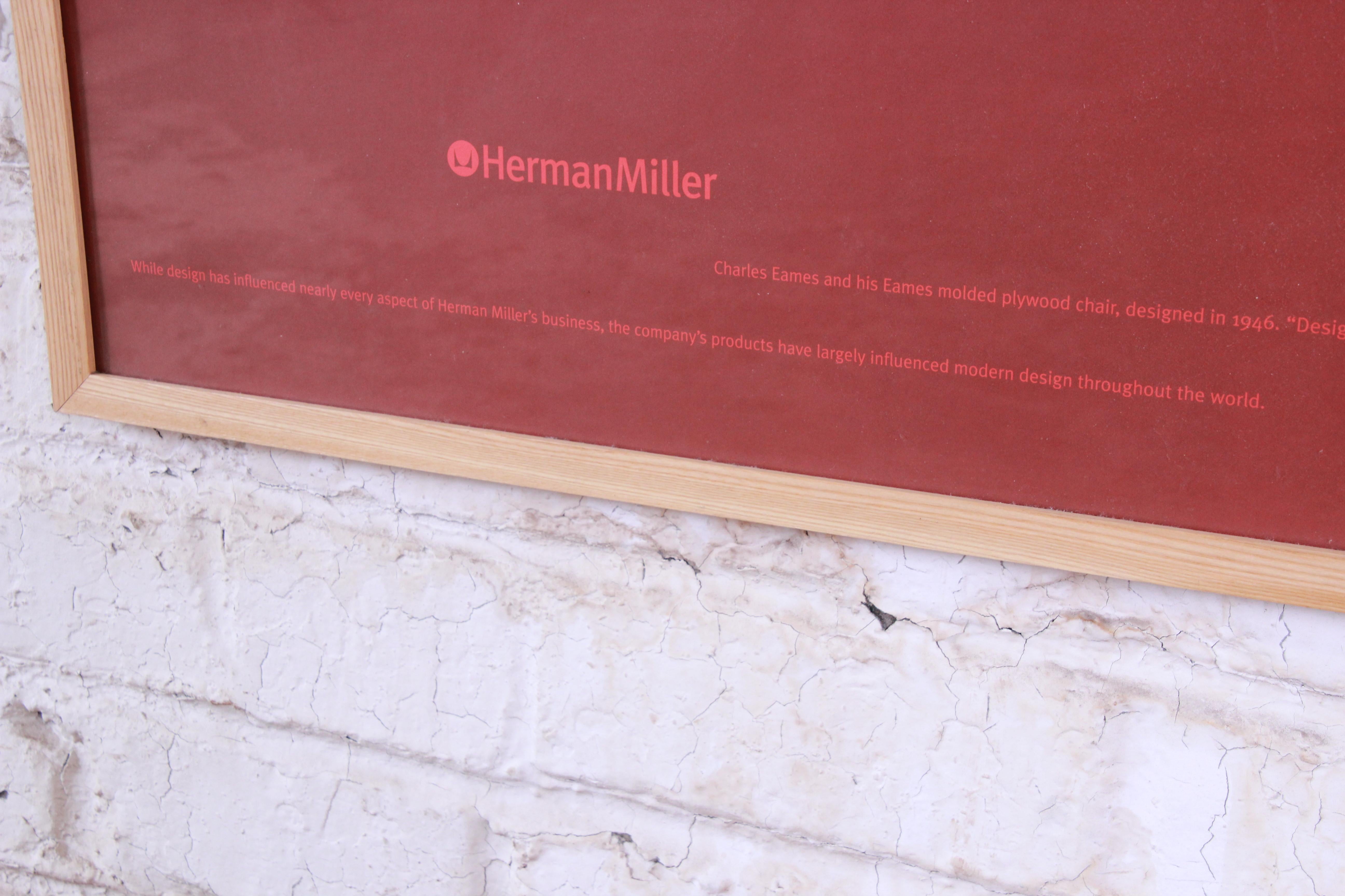 Seltenes Charles Eames Herman Miller „Design of the Century“-Werbeplakat (Ende des 20. Jahrhunderts) im Angebot