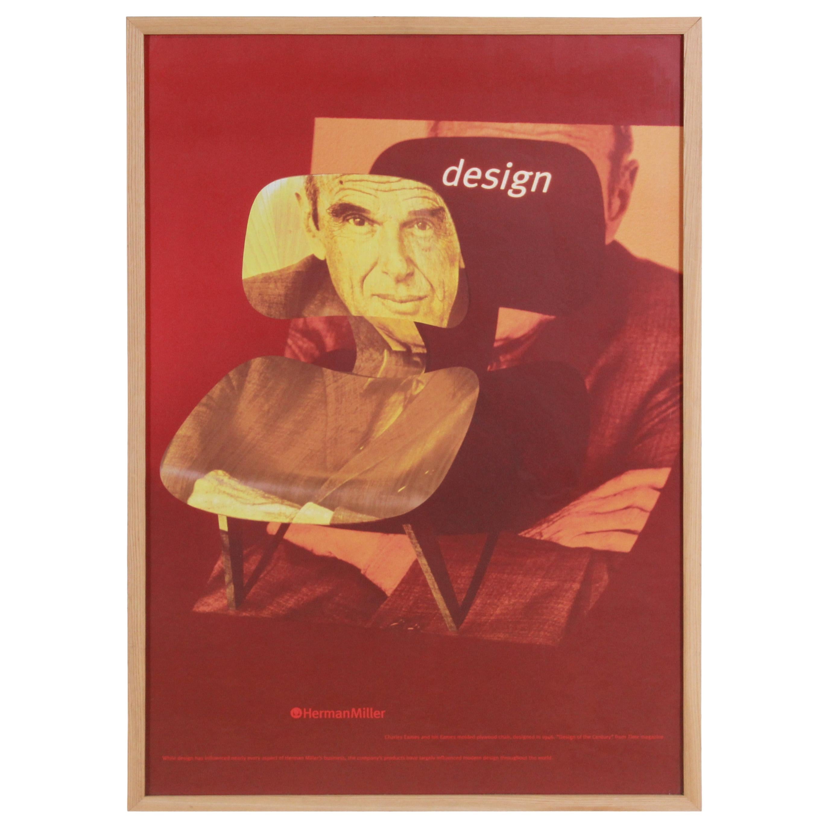 Rare Charles Eames Herman Miller "Design of the Century" Advertising Poster