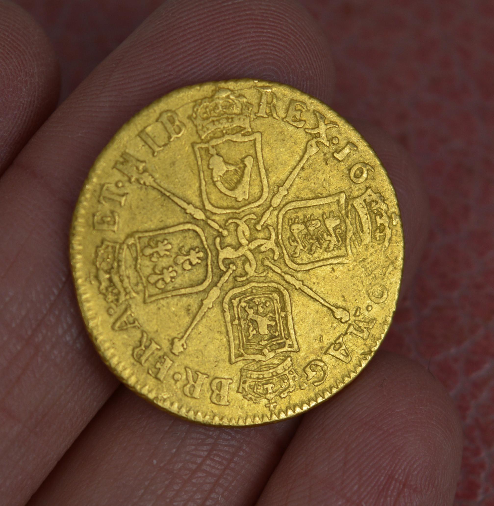 Seltene Charles II. 22 Karat Goldmünze in Vollguinea, 1679 im Angebot 3