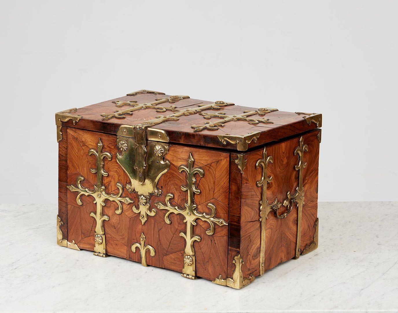 18th Century and Earlier Rare Charles II Valuables Chest For Sale
